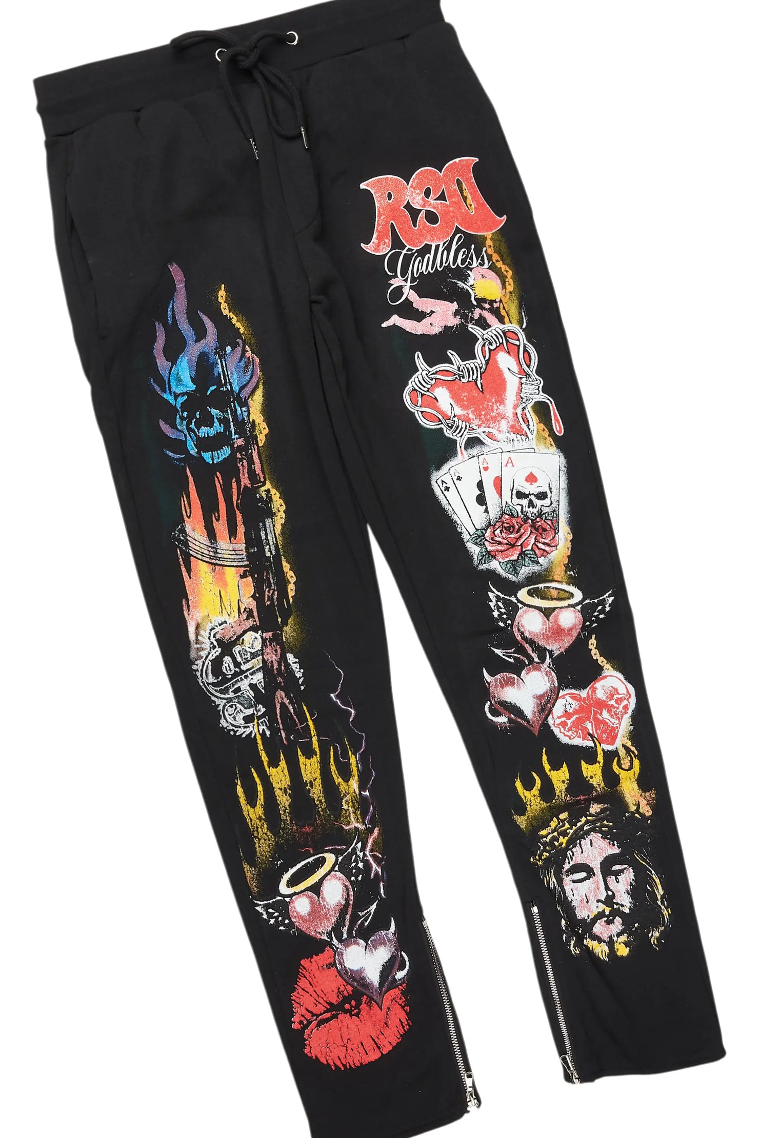 Germain Black Slim Fit Hoodie Track Set