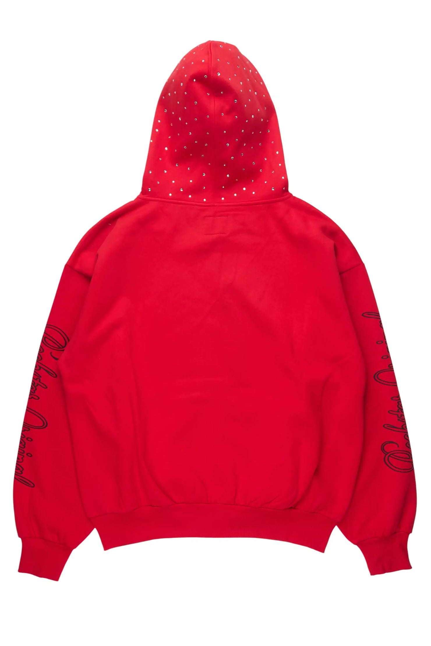 Dripped Red Rhinestone Hoodie
