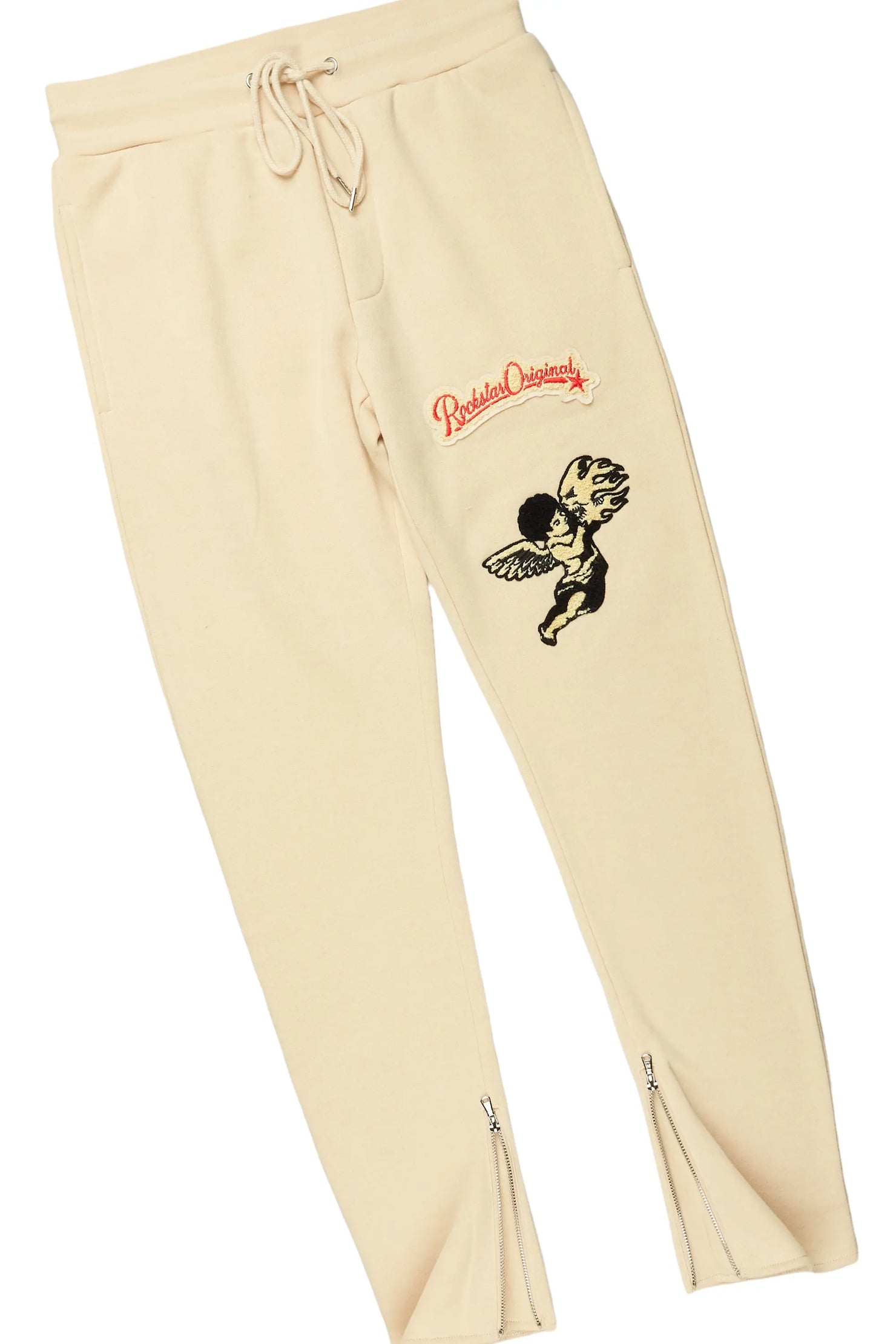 Emory Beige Slim Fit Track Set