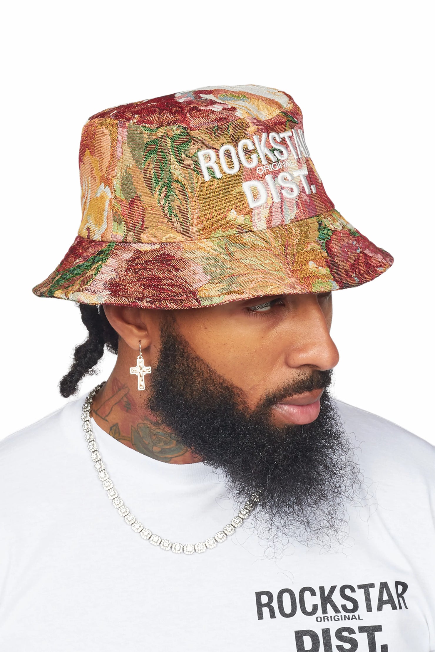 Teylor Black Tapestry Bucket Hat