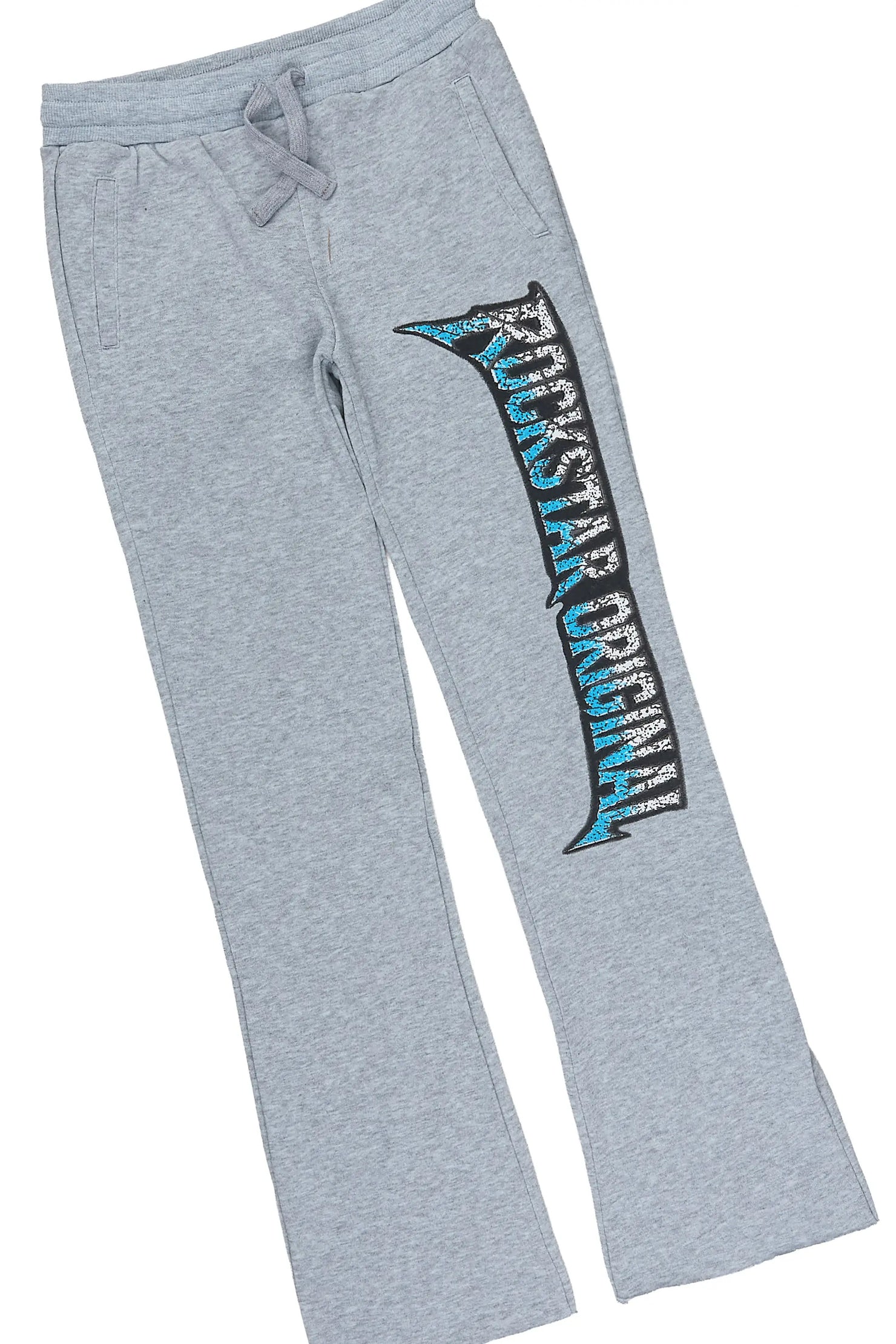 Girls Arkel Heather Grey Hoodie Stacked Track Set