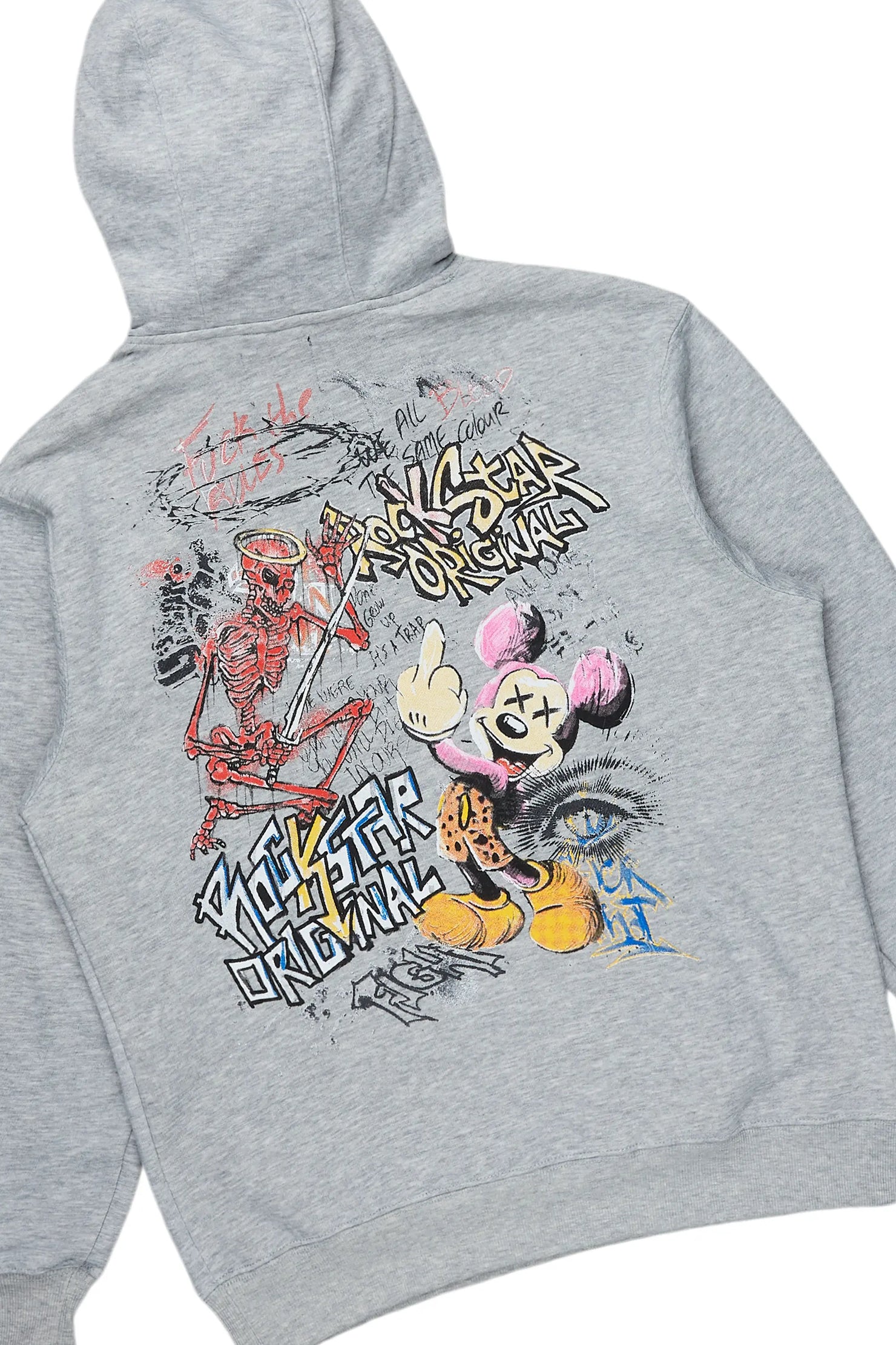 Yooz Heather Grey Hoodie/Stacked Flare Cargo Jean Bundle