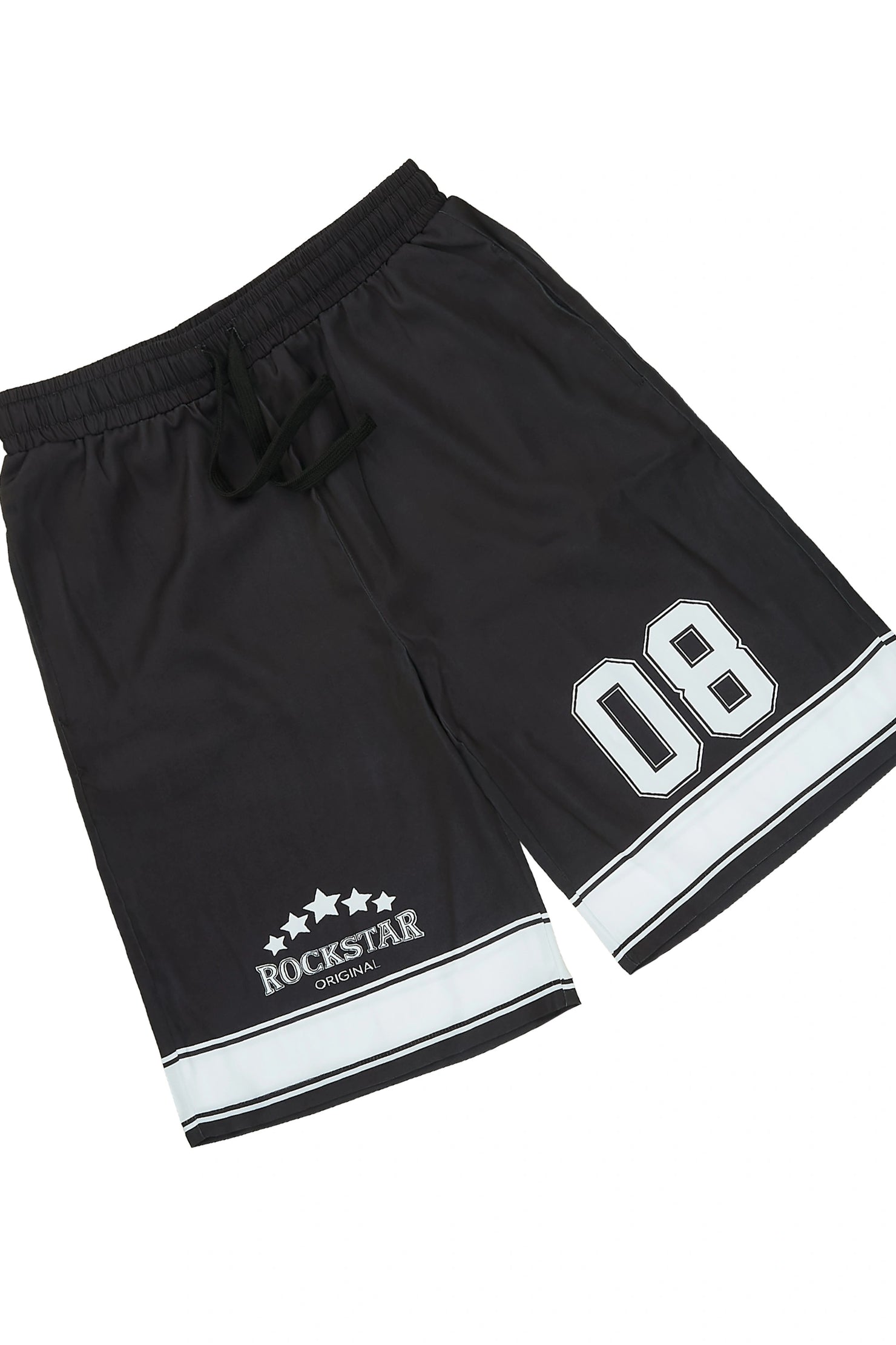 Boys Tim Black Button Down T-Shirt/Short Set