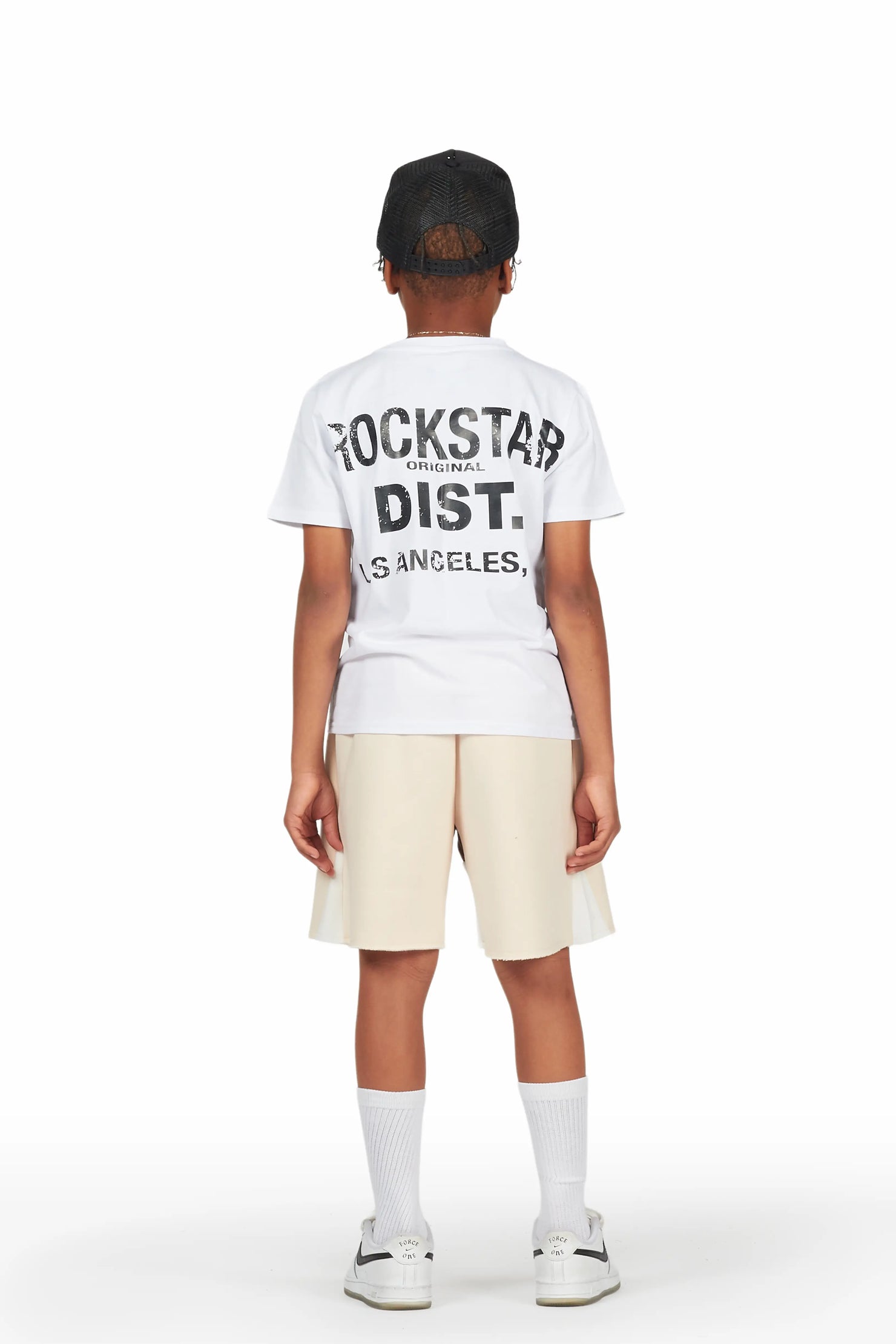 Boys Buck 3.0 White/Beige T-Shirt Short Set