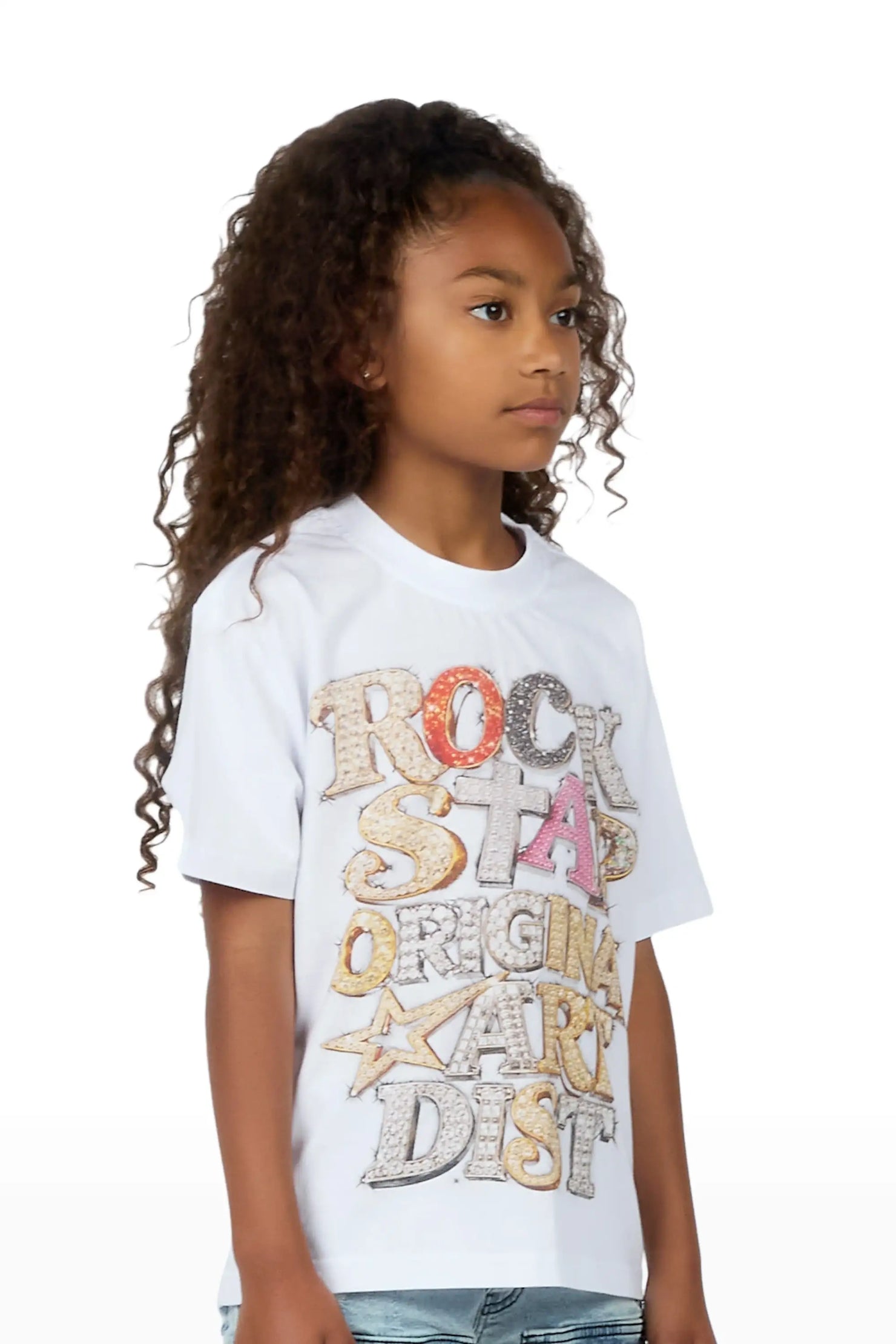 Girls Havak White Graphic T-Shirt