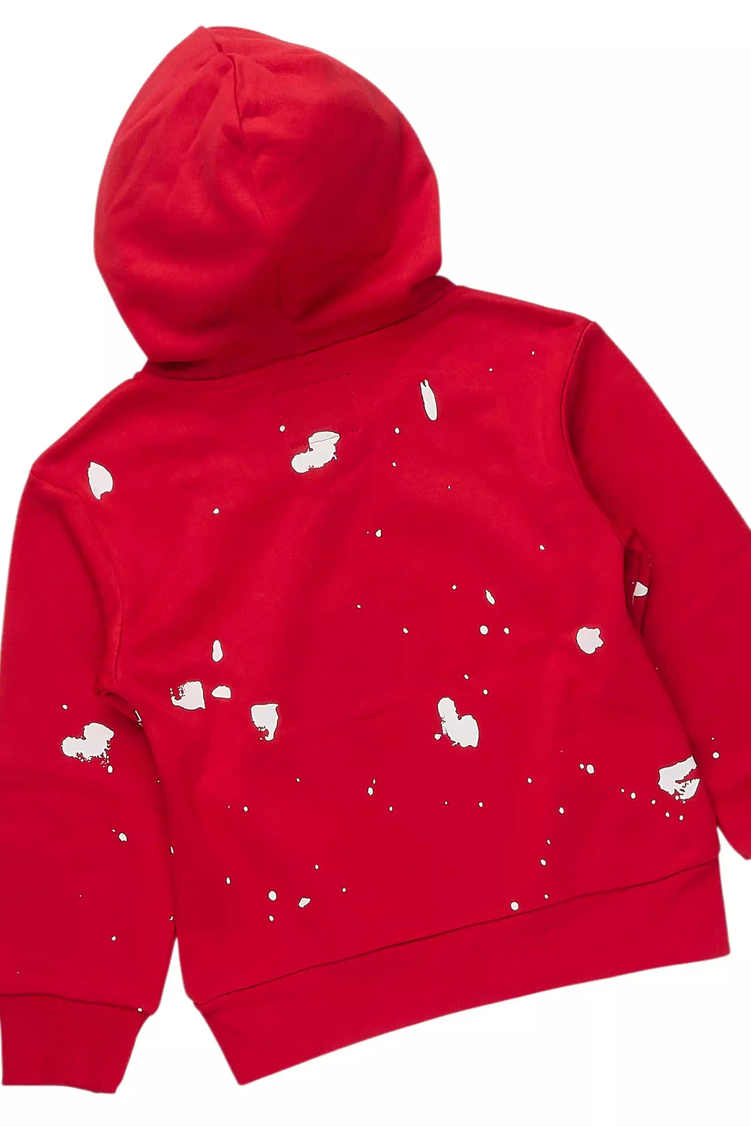 Girls Hadley Red Hoodie Stacked Flare Track Set