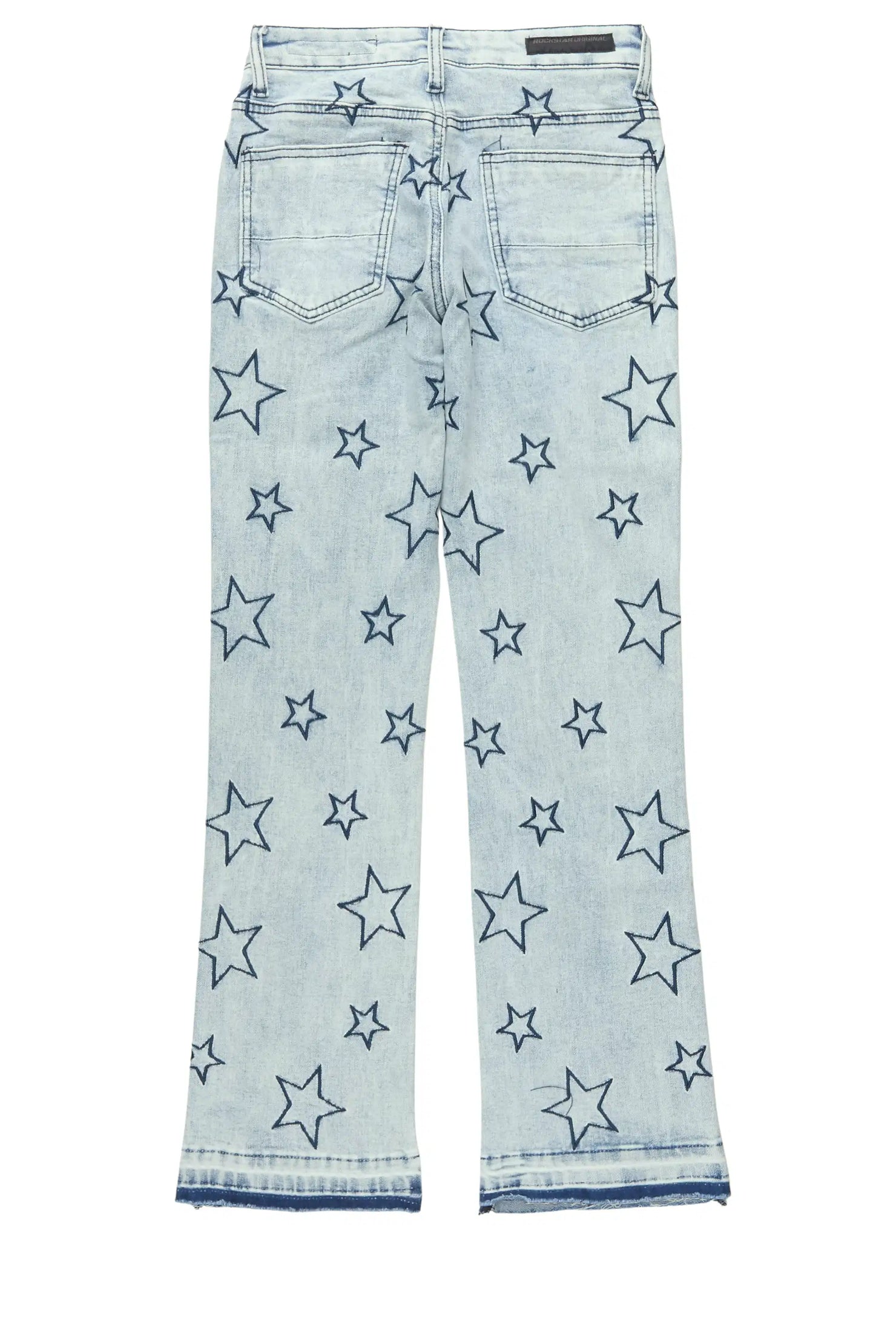 Boys Starship Light BLue Stacked Flare Jean