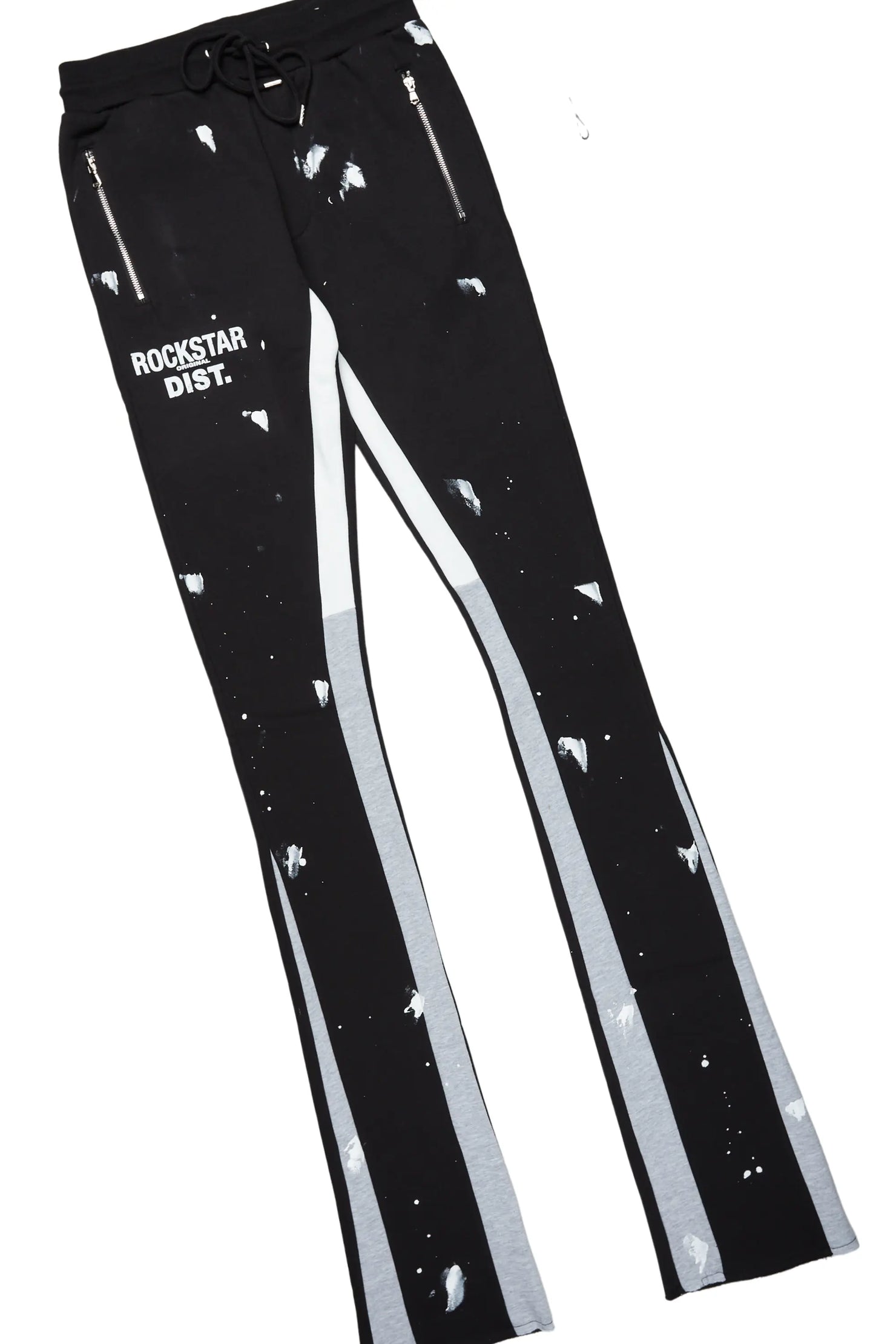 Scottie Black T-Shirt/Super Stacked Flare Track Pant Set