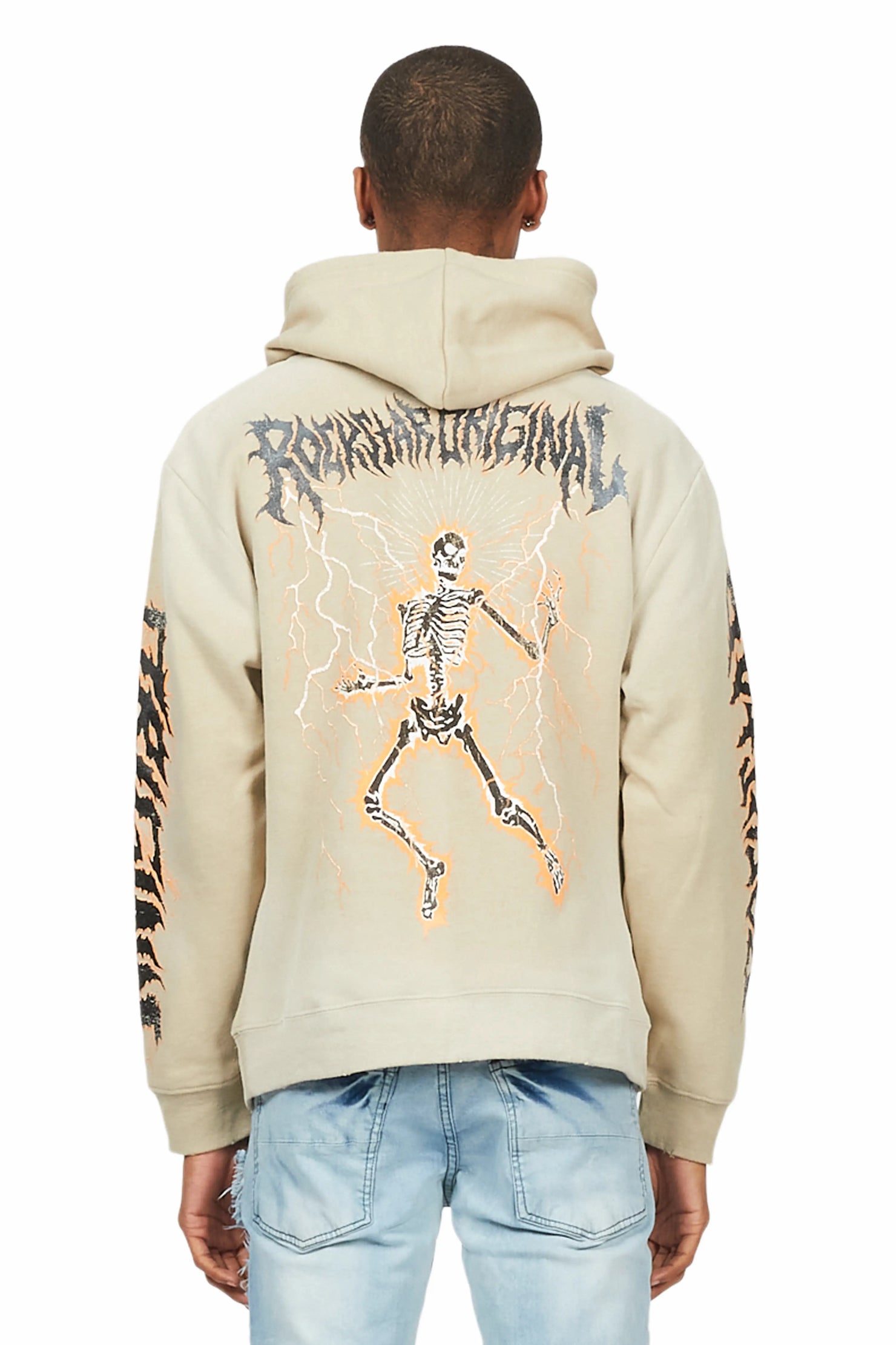 Deathrow Beige Graphic Hoodie