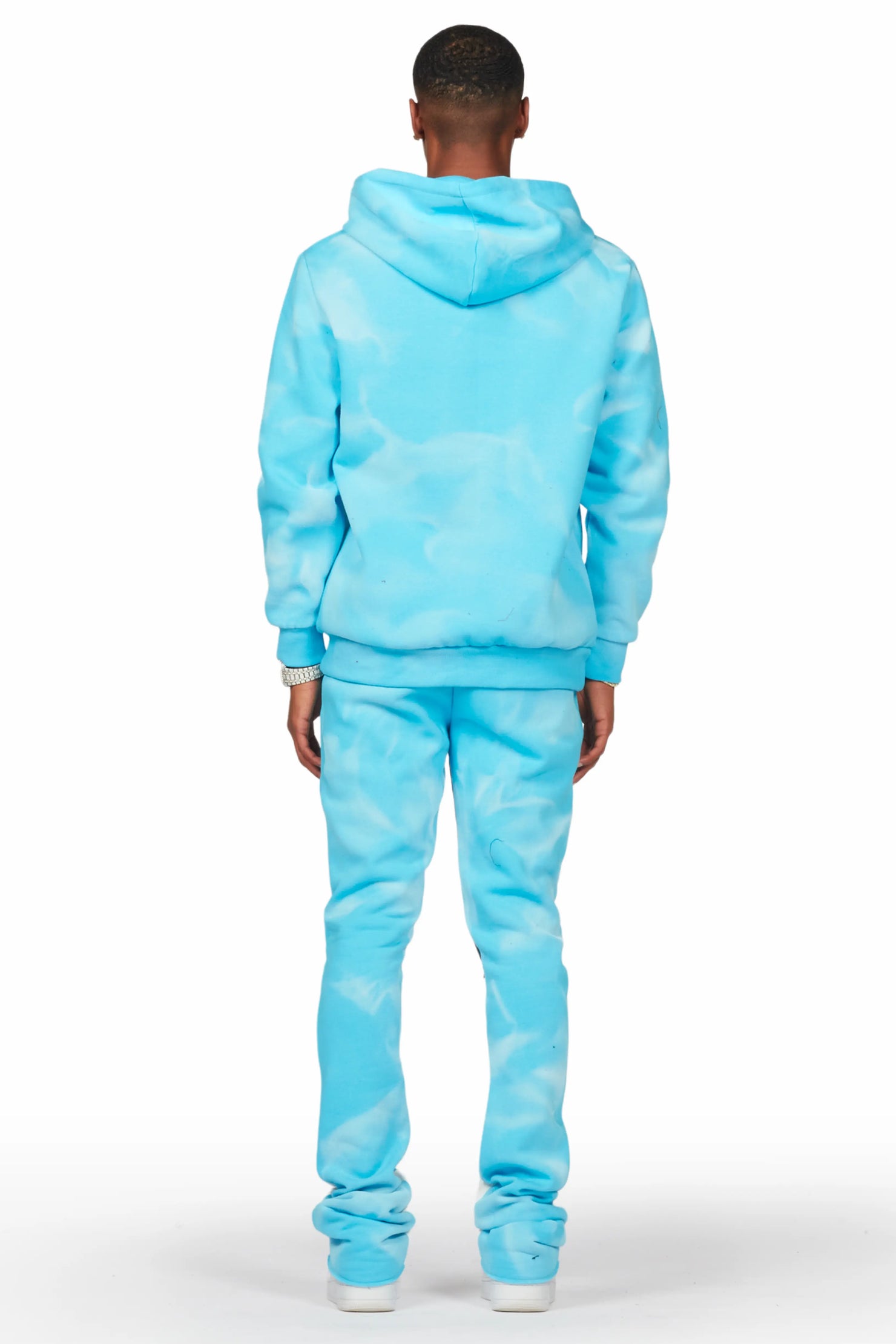 Nelly Blue Hoodie Stacked Flare Track Set