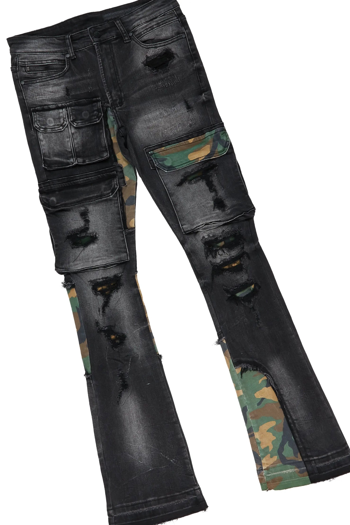 Tarl Oatmeal Hoodie & Zeta Stacked Flare Jean Bundle