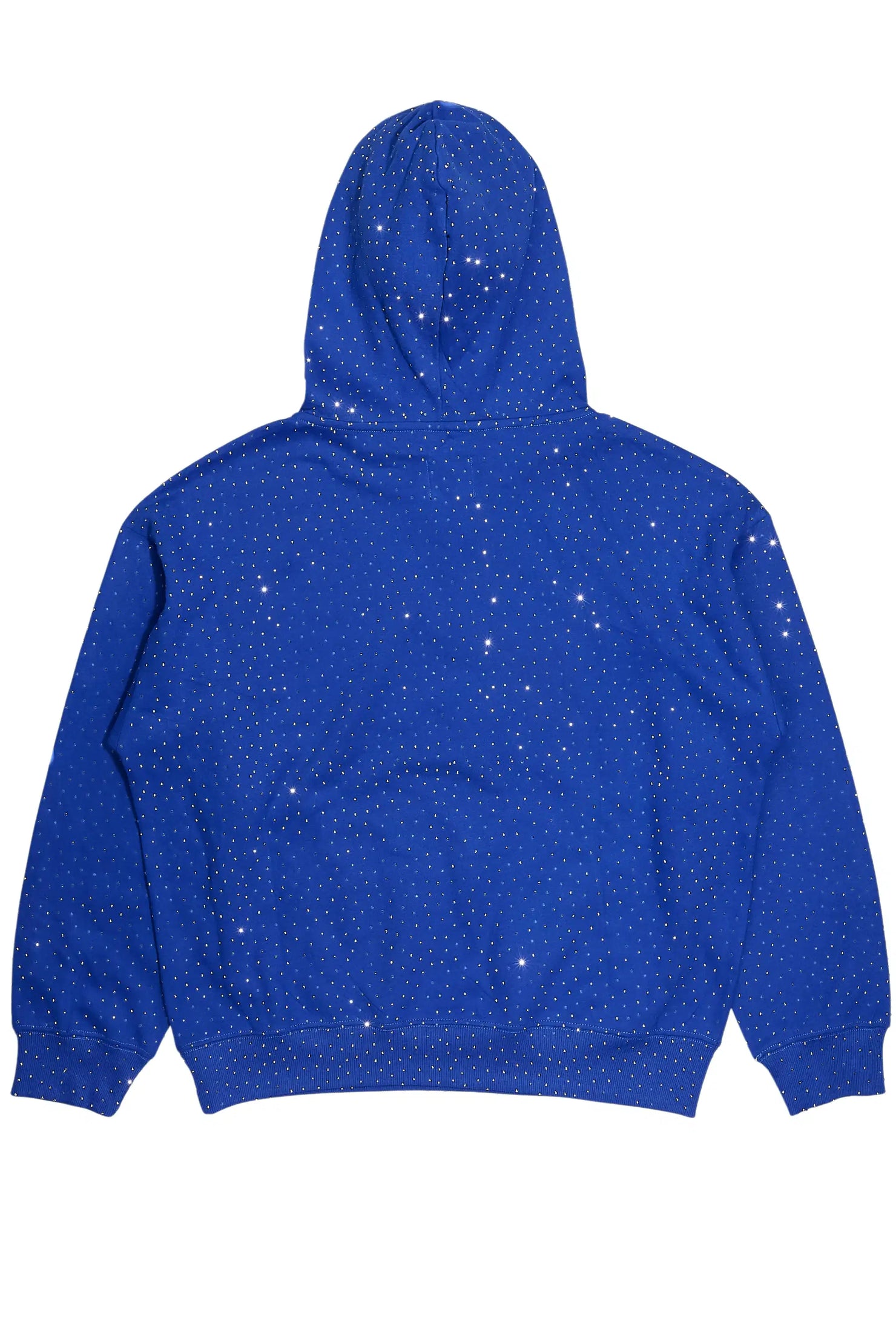 Crystiq Royal/White Rhinestone Oversized Hoodie