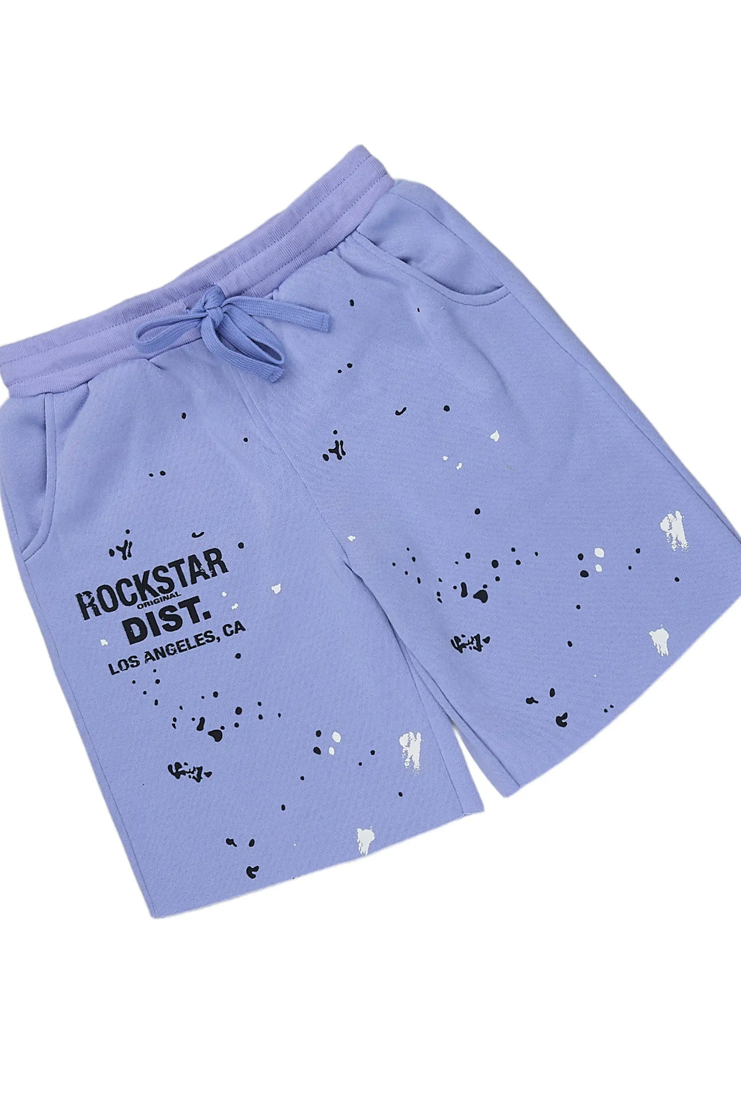 Girls Gianna White/Lavender Short Set