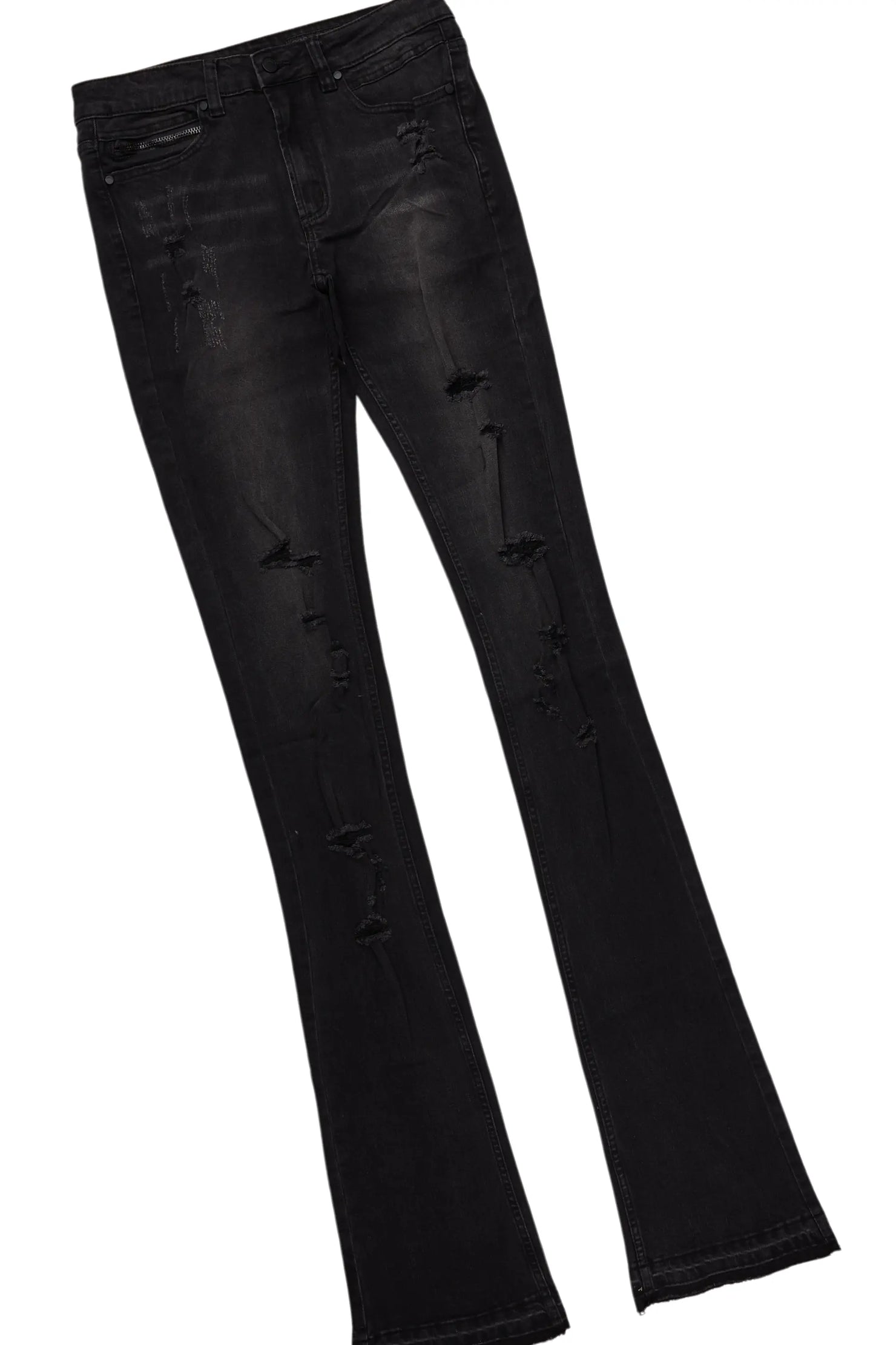 Smitty Black Hoodie & Stellan Stacked Flare Jean Bundle