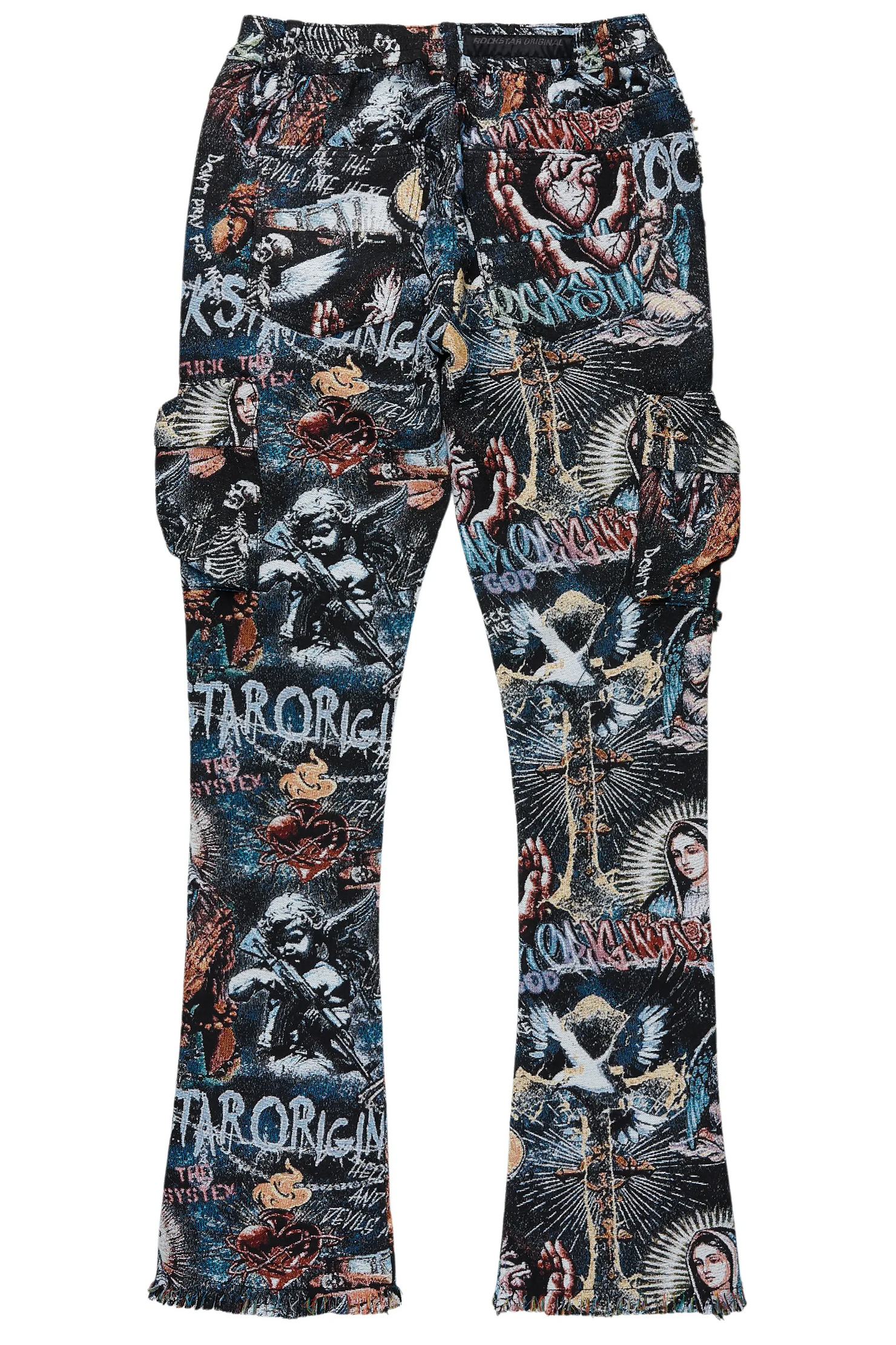 Dalai Multi Stacked Tapestry Flare Jean