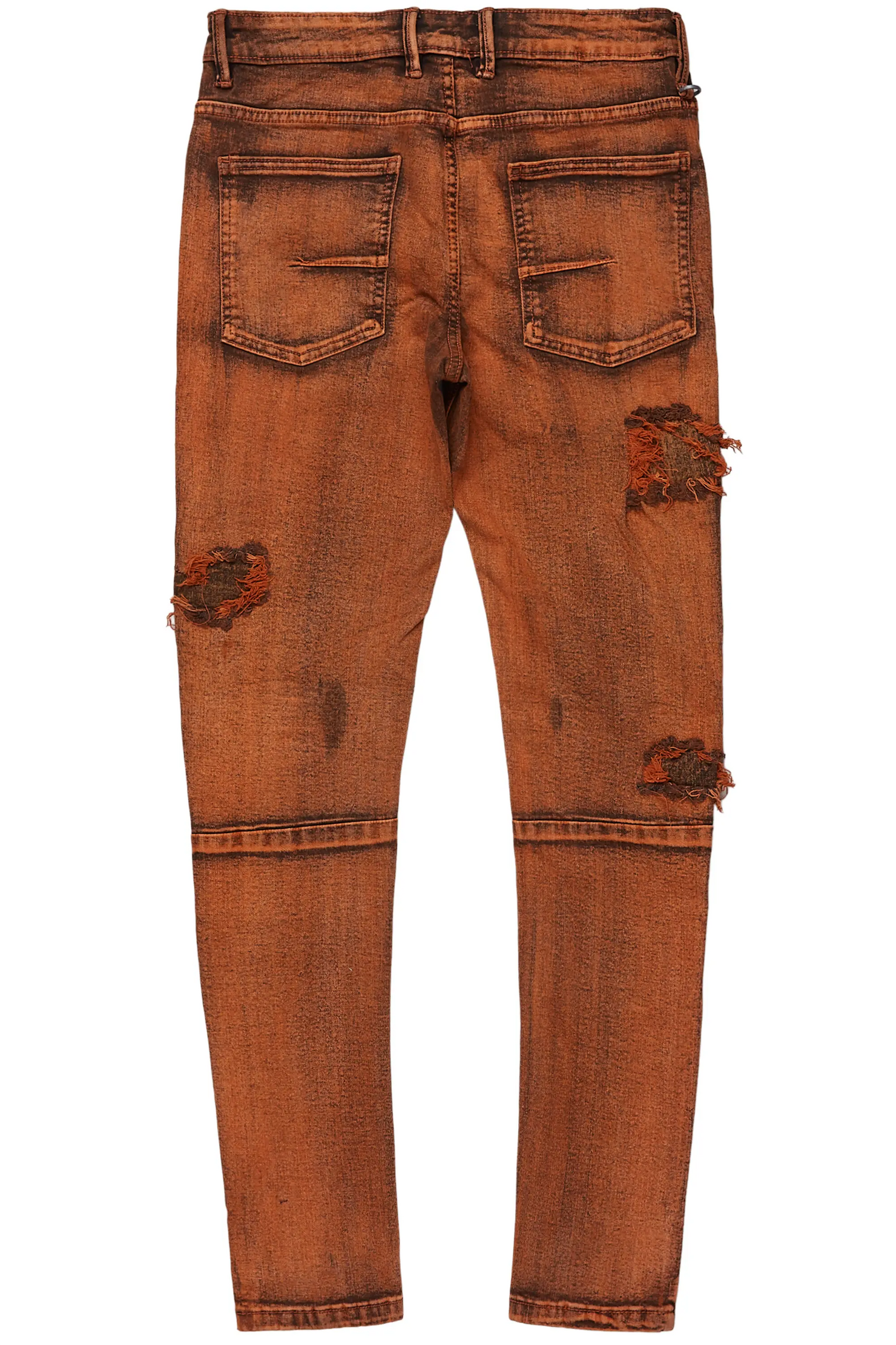 Dalit Orange Under Patch Skinny Fit Jean