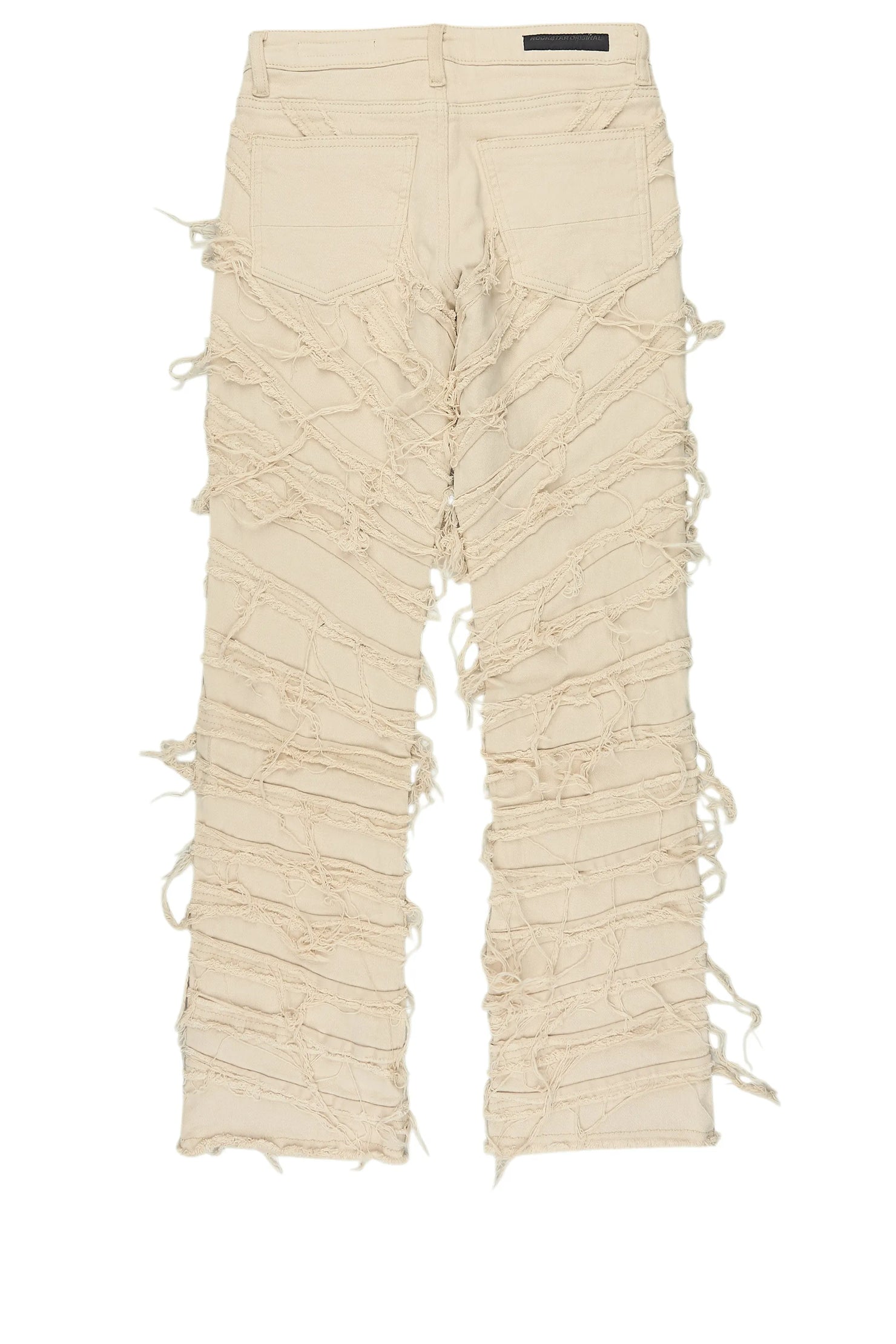 Boys Charly 2.0 Beige Stacked Painter Flare Jean