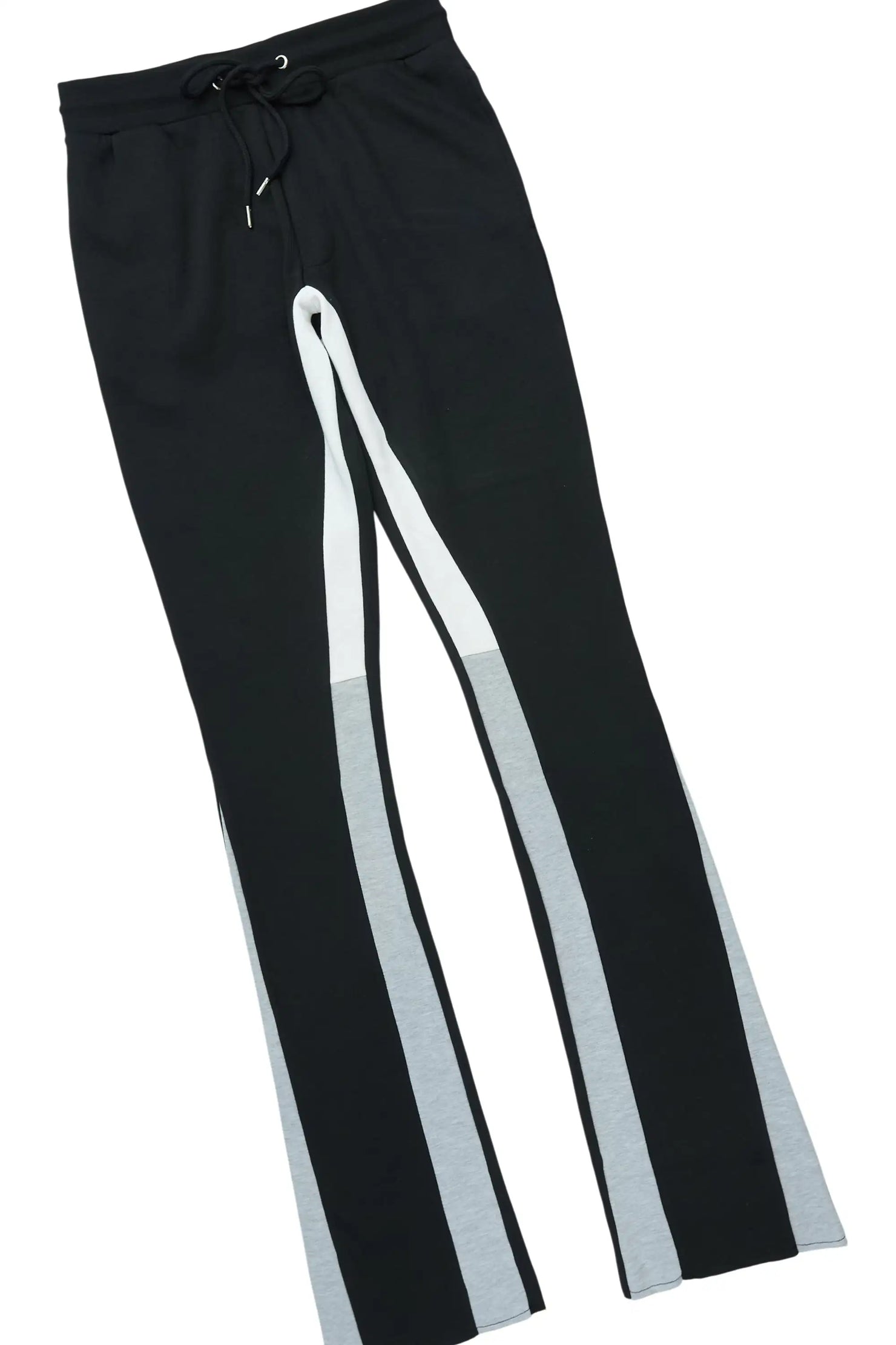 Basic Black/Grey Hoodie/Stacked Flare Track Set