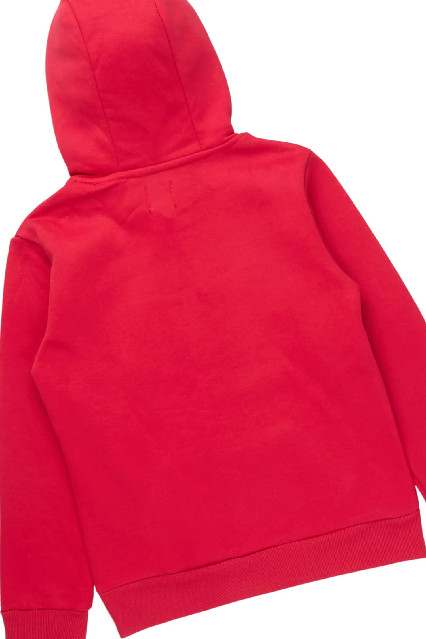 Boys Debo Red Hoodie & Zeta Blue Stacked Jean Set