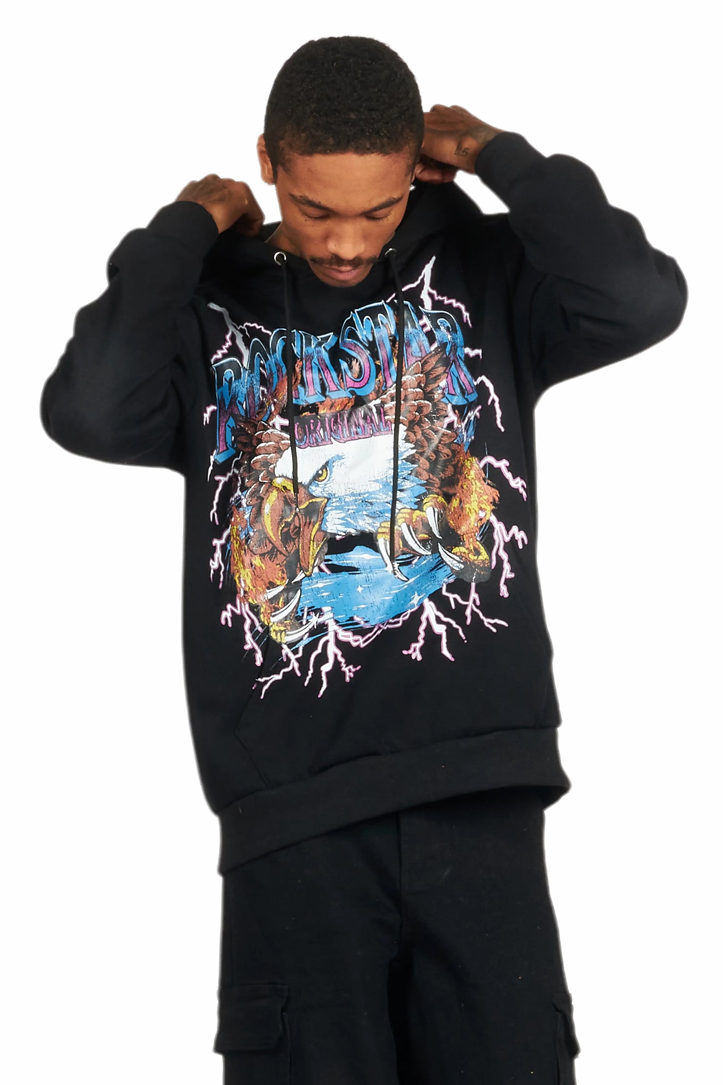 Darken Black Graphic Hoodie