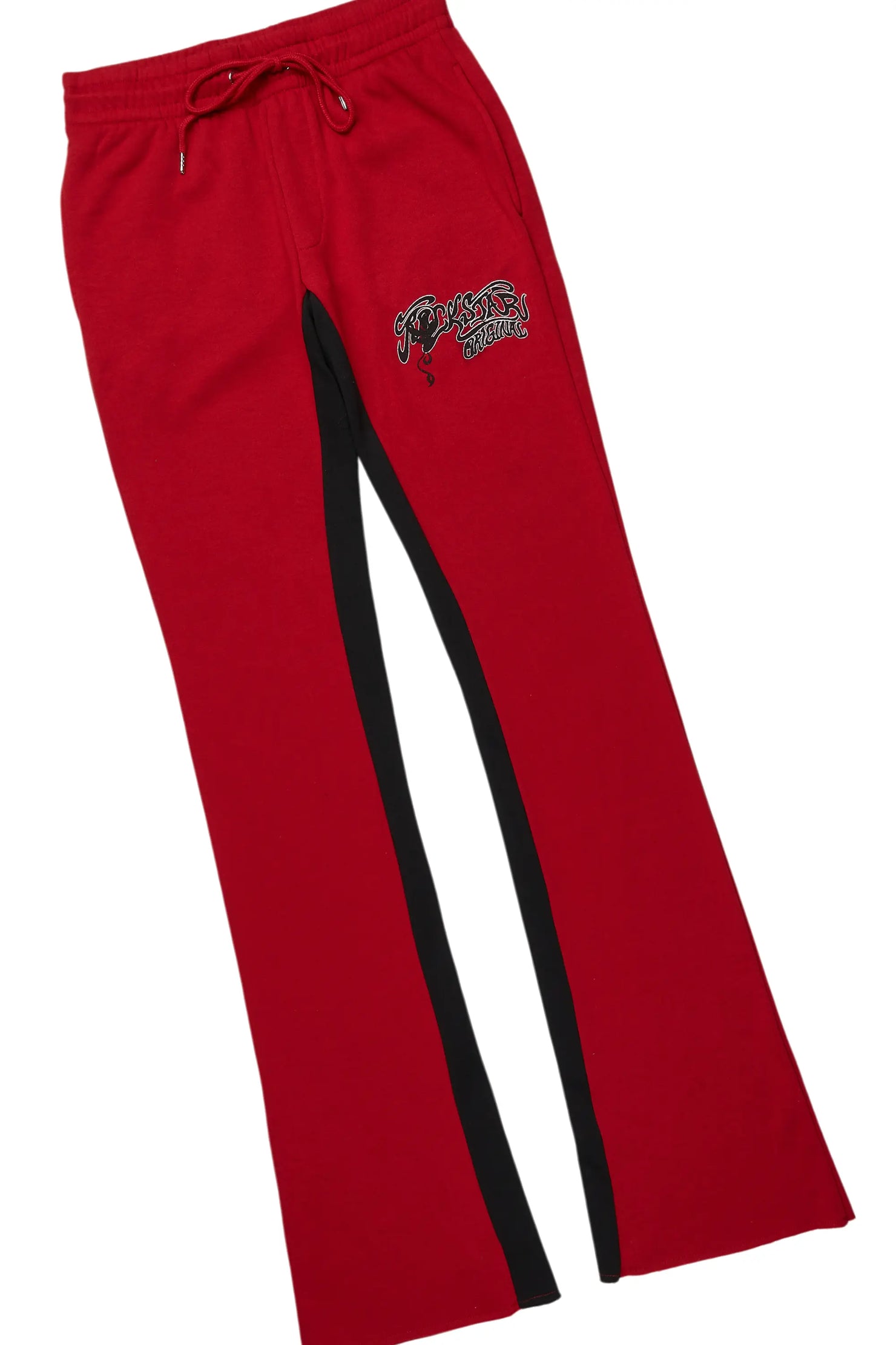 Danby Black/Burgundy Long Sleeve T-Shirt/Baggy Pant Set