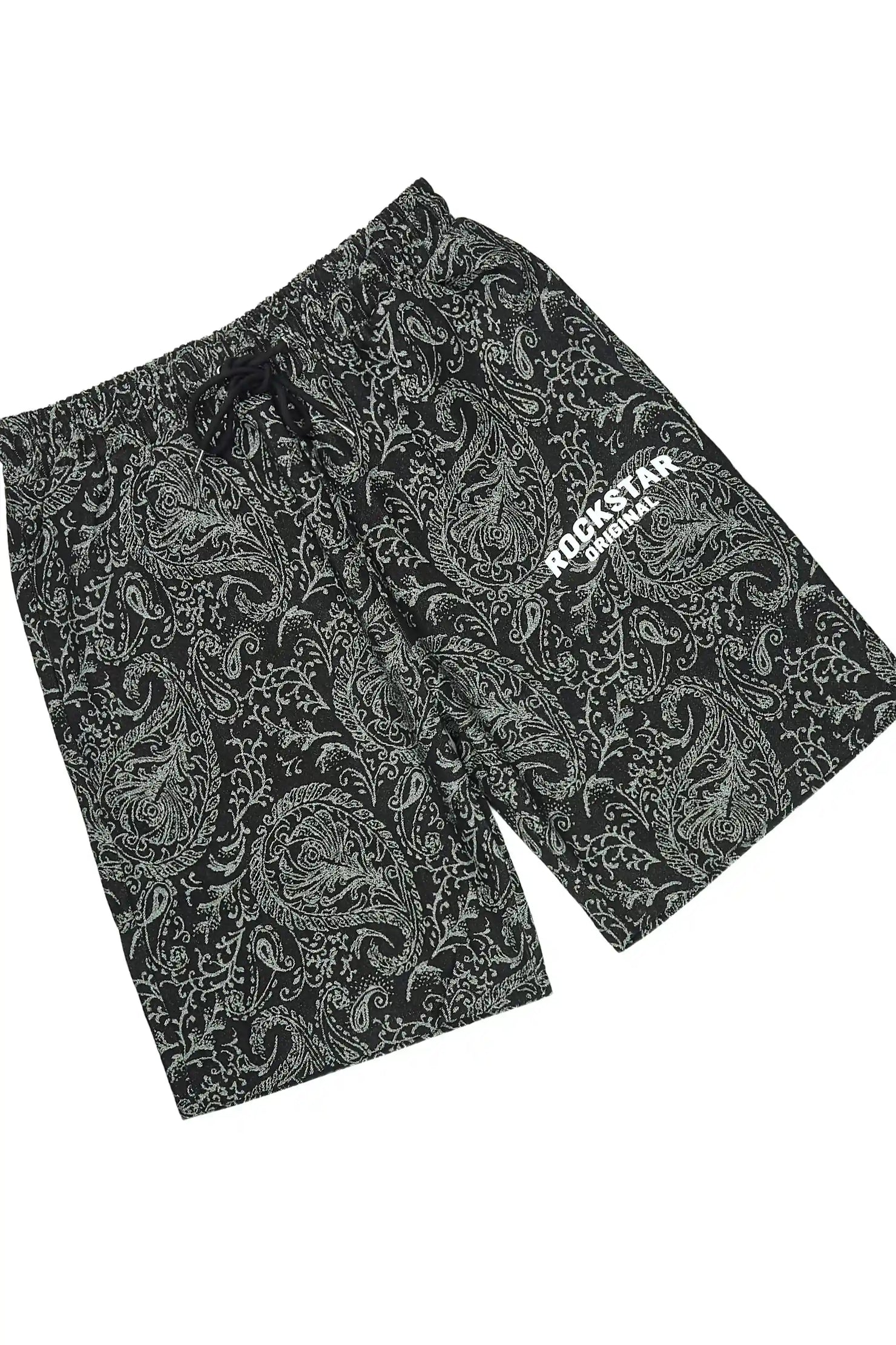 Franklin Black Button Down Shirt/Short Set