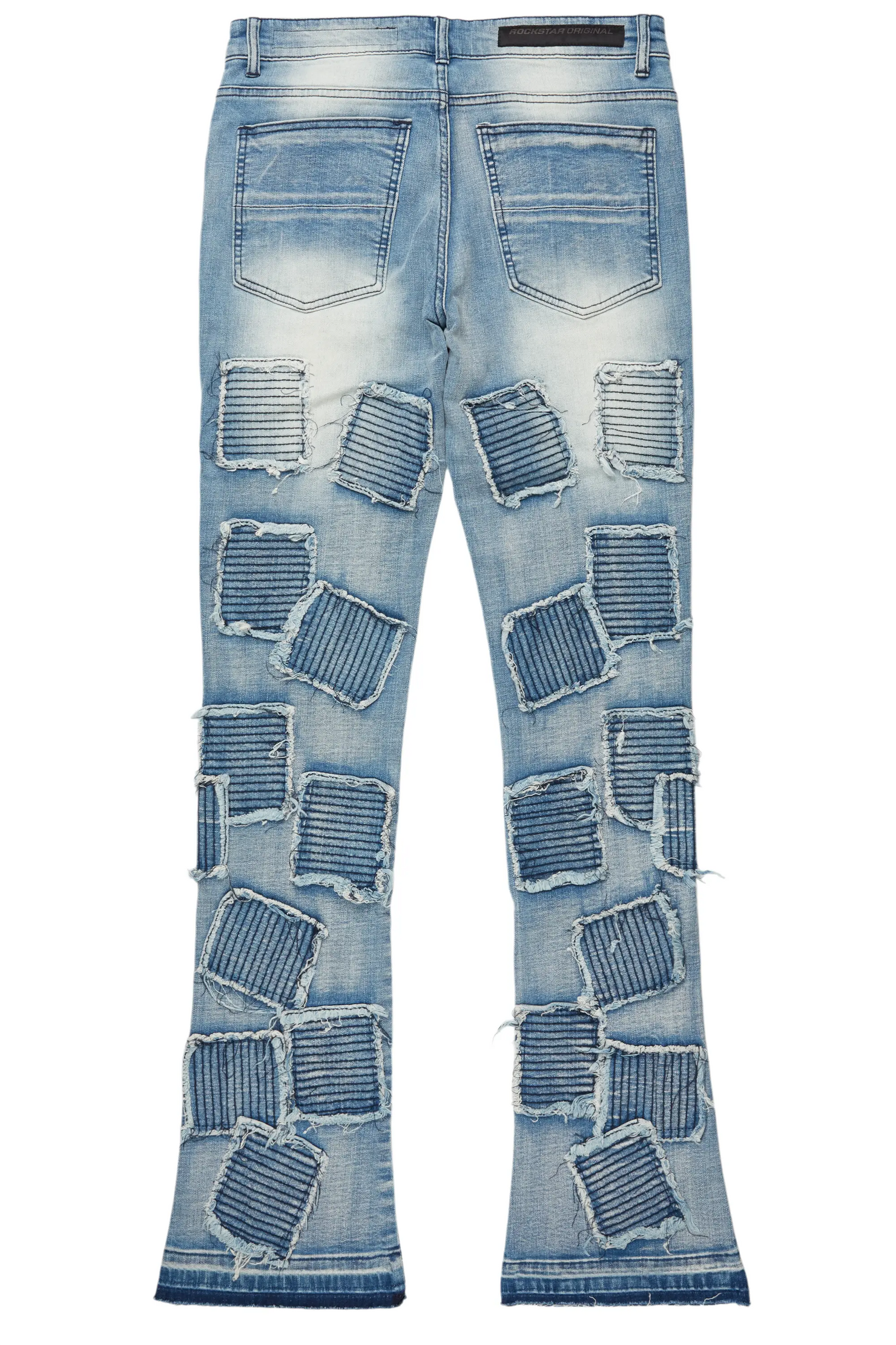 Gawel Blue Stacked Flare Jean