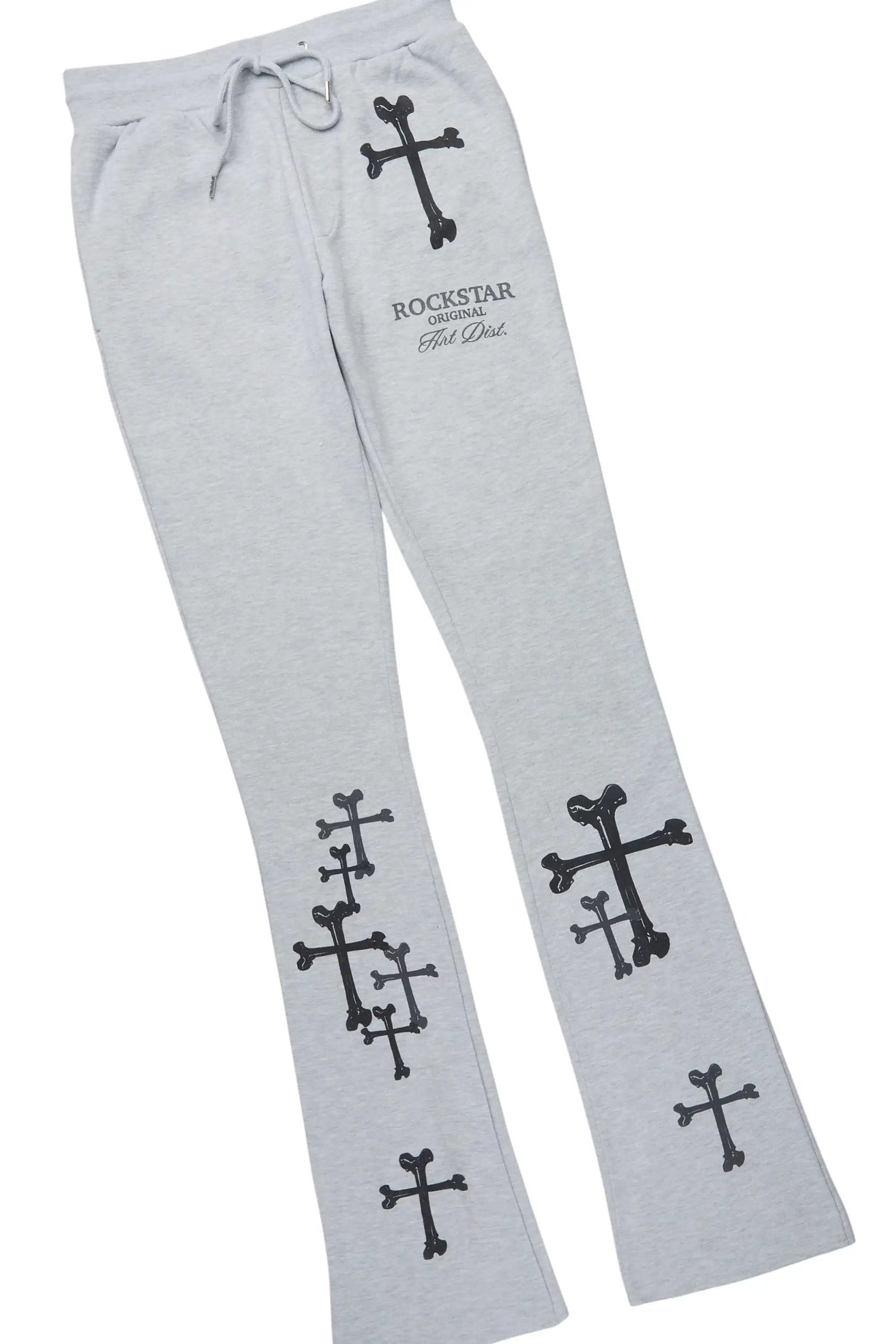 Olivier 2.0 Heather Grey Hoodie/Stacked Flare Track Set