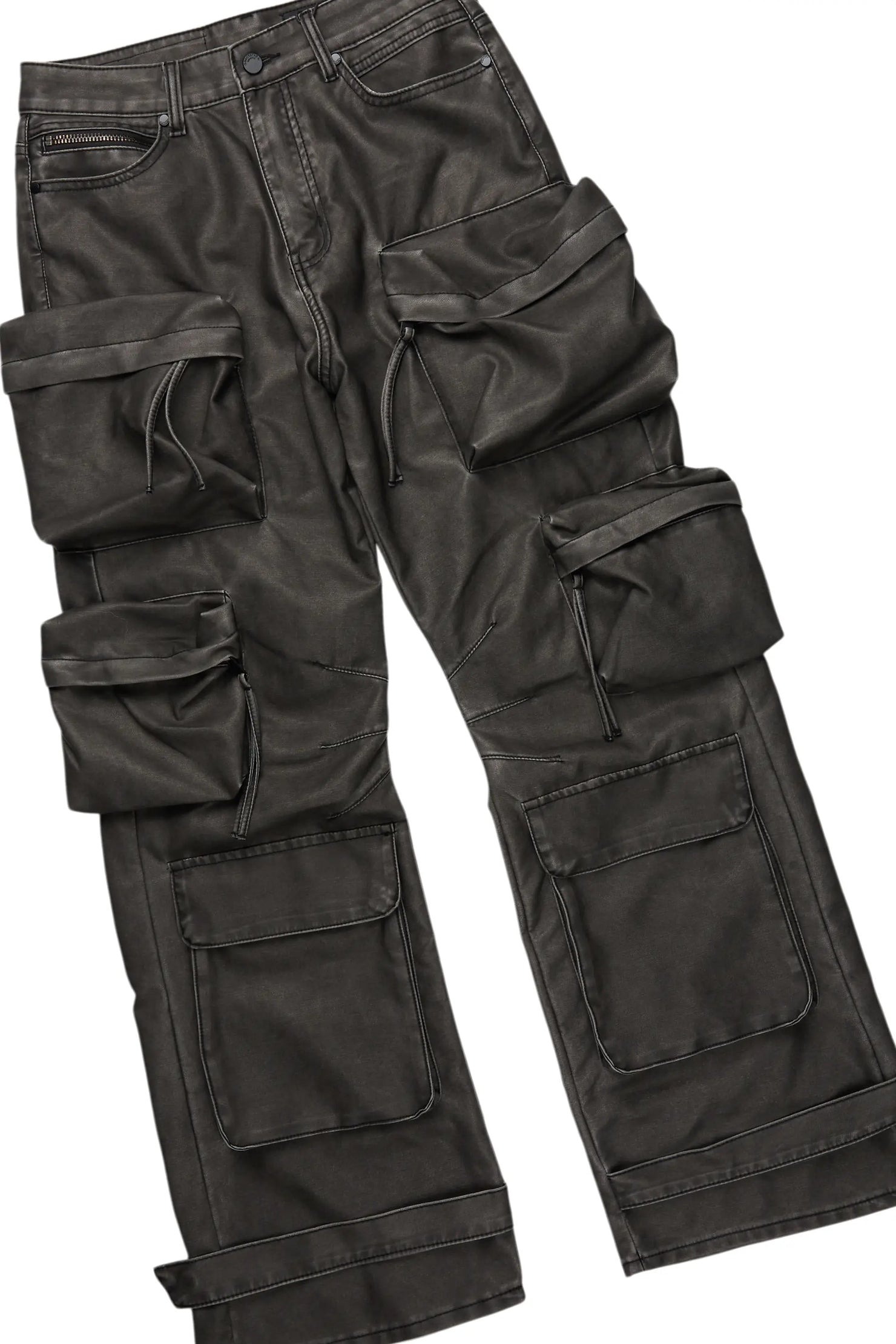 Andros Grey Mohair Hoodie & Lenz Stacked Flare PU Jean Bundle