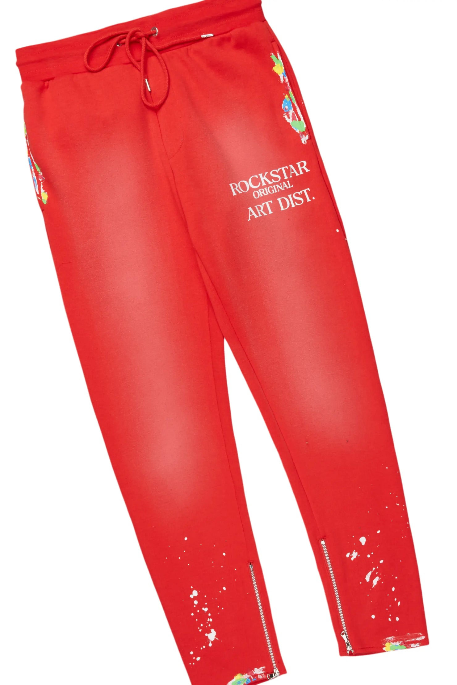 Rockstar Art Dist. Red Slim Fit track Set