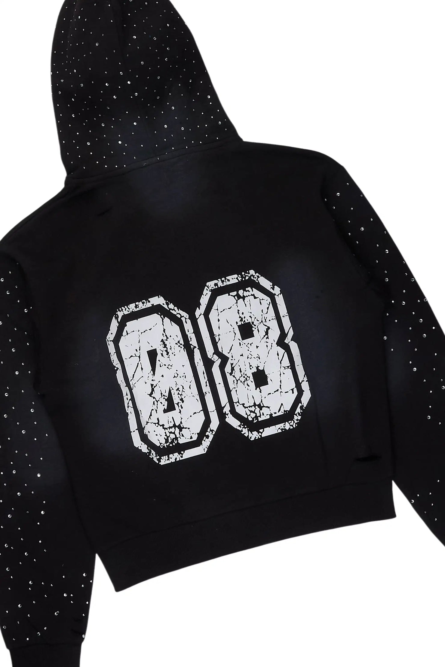 Koreena Black Rhinestone Stacked Trackset