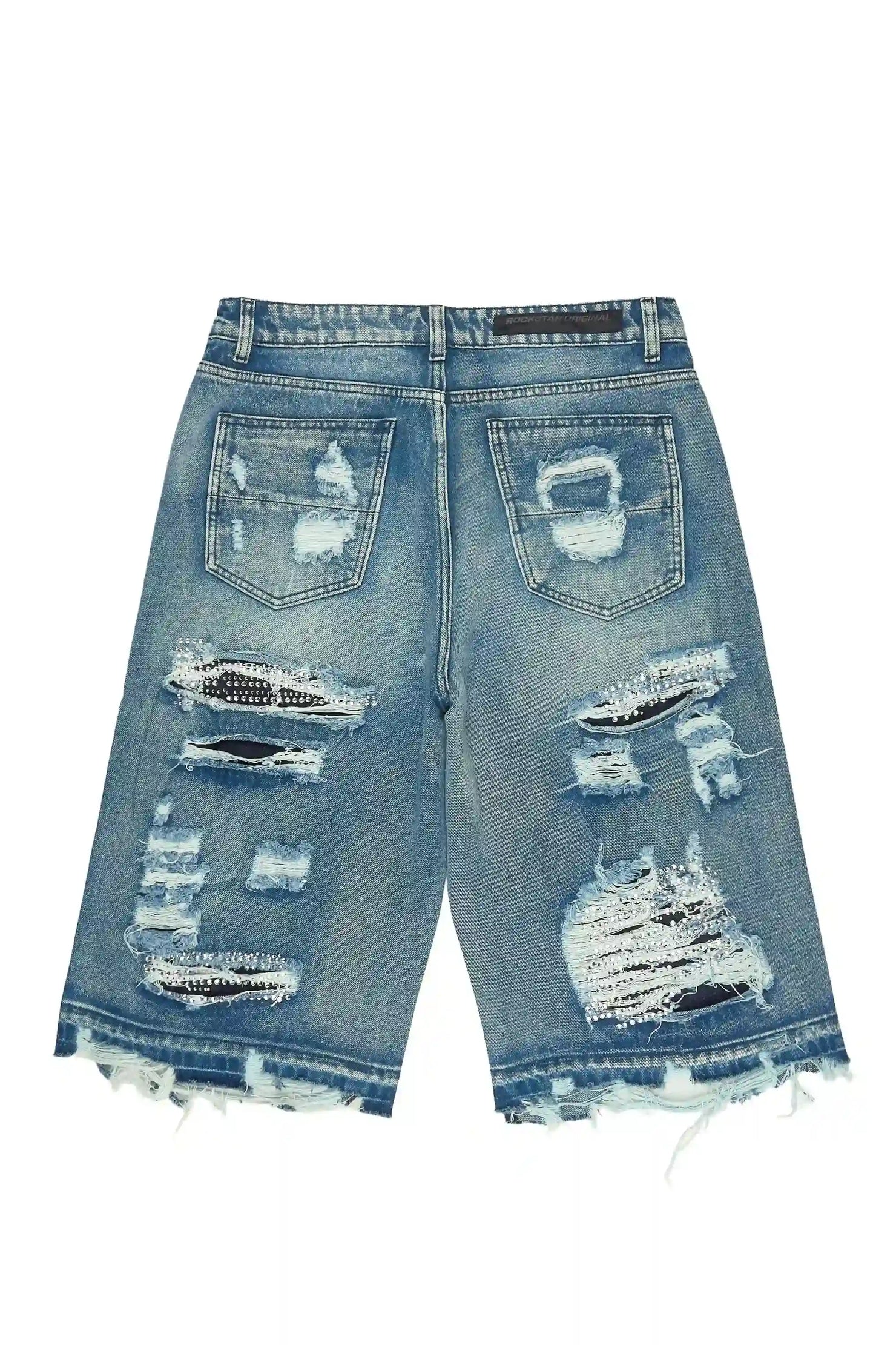 Mathey Medium Blue Rhinestone Jort