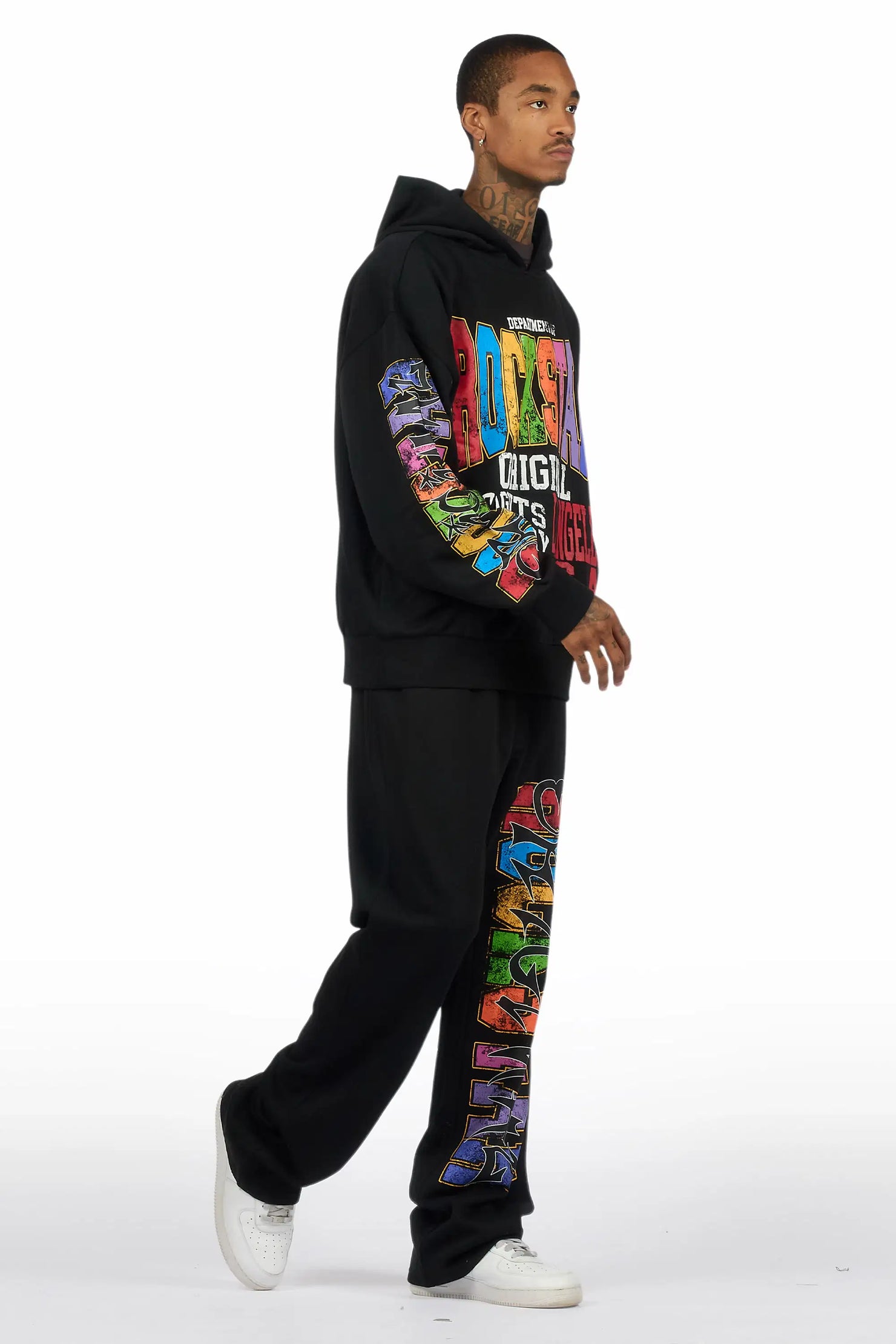 Bunt Black Hoodie/Baggy Pant Track Set