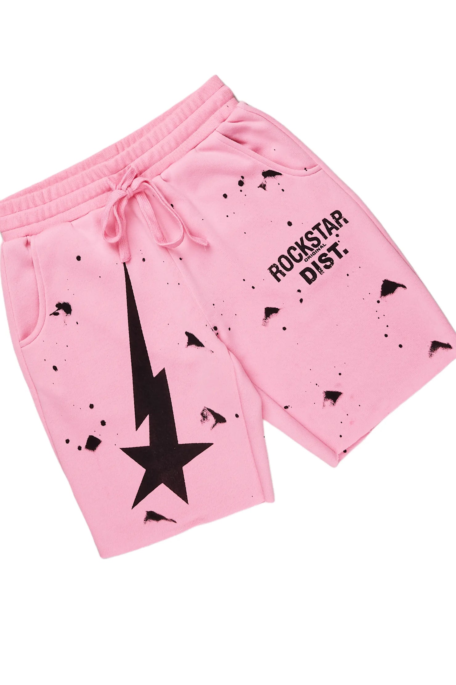 Tiffeny Pink Zip Up Short Set