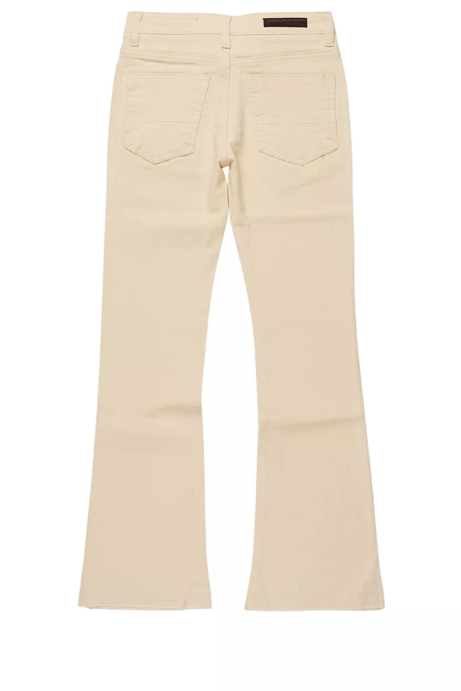 Boys Dag Beige Stacked Flare Jean
