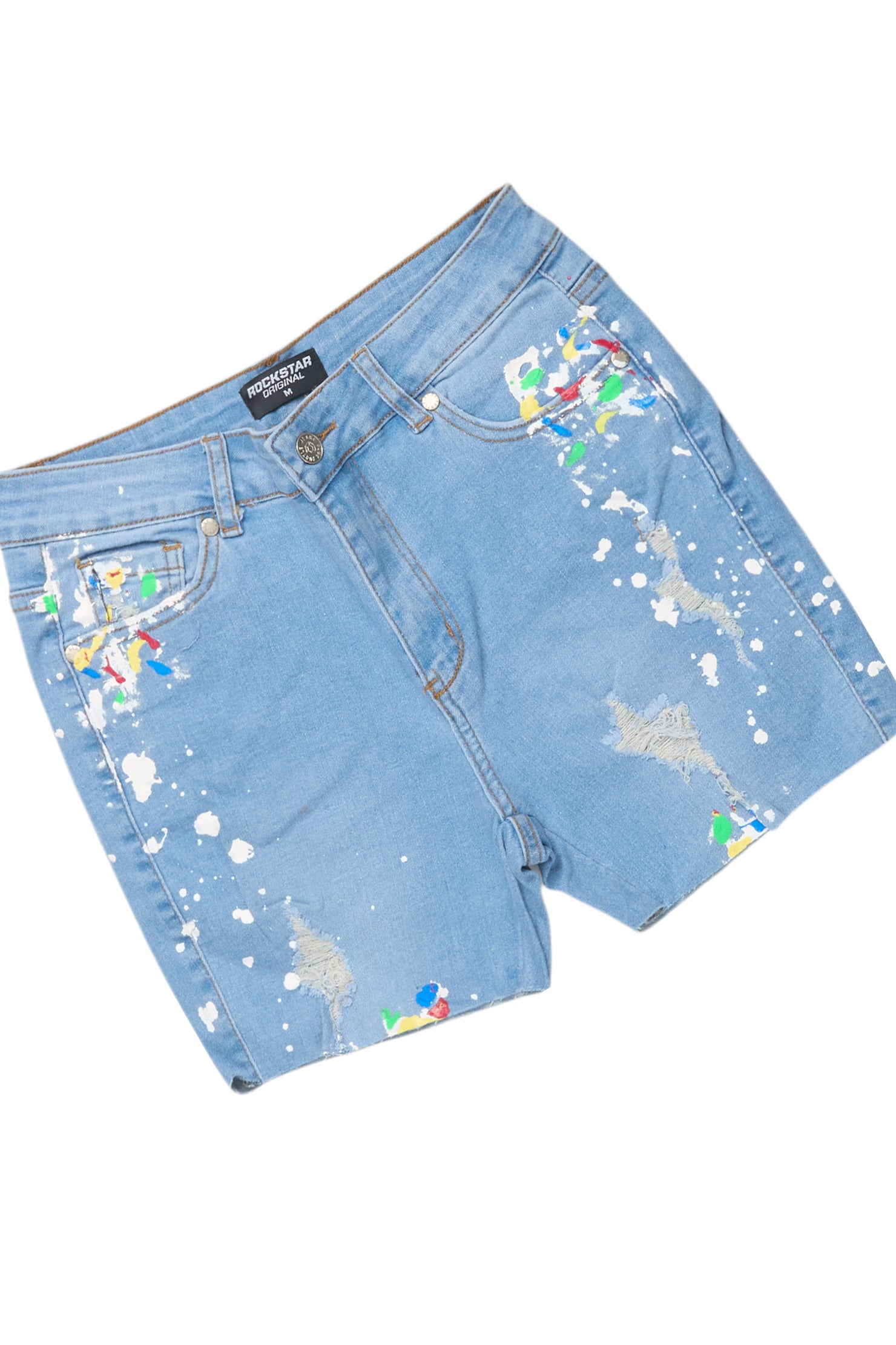Madeline Fuchsia/Light Wash Denim Short Set