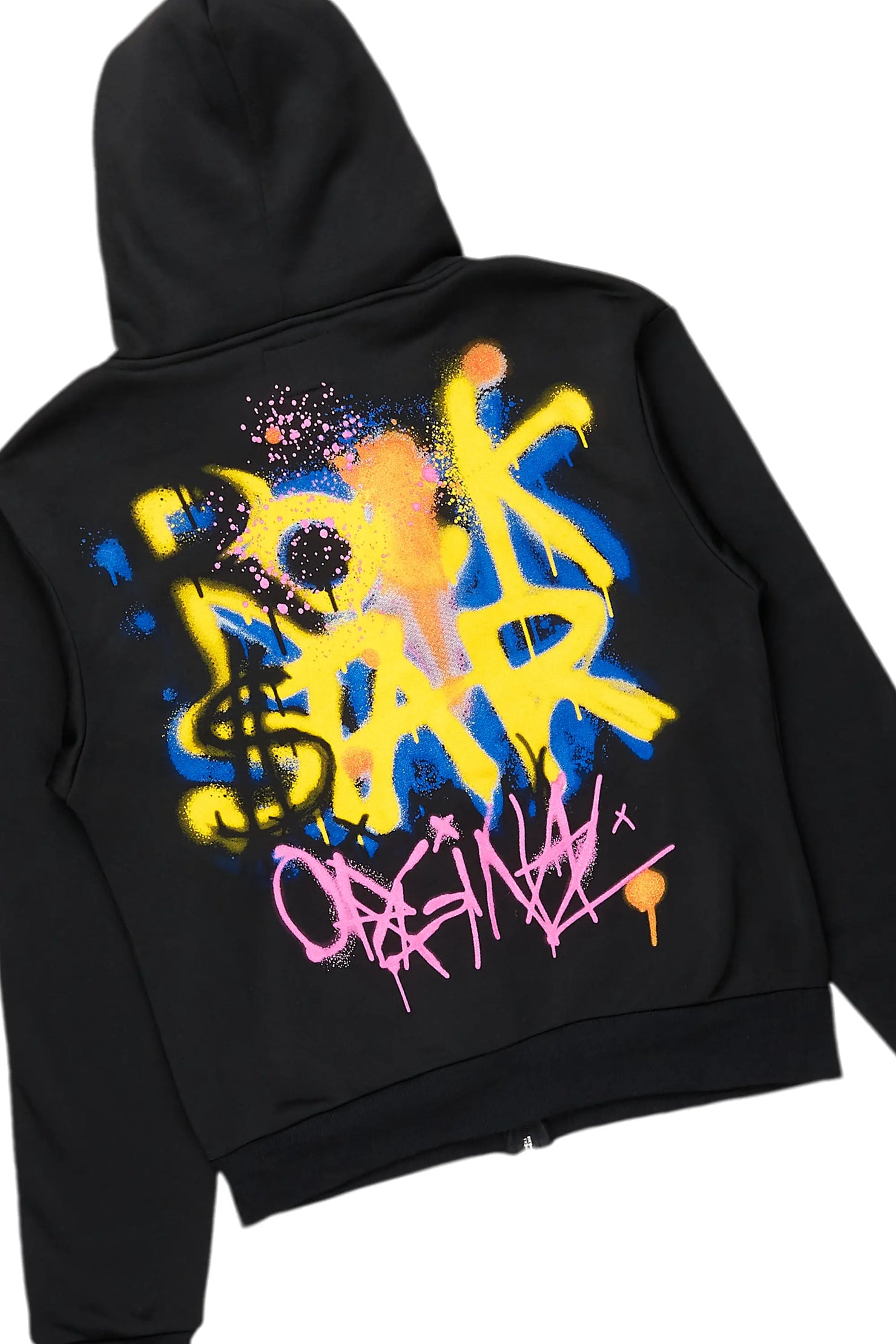 Passion Black Zip Up Short Set