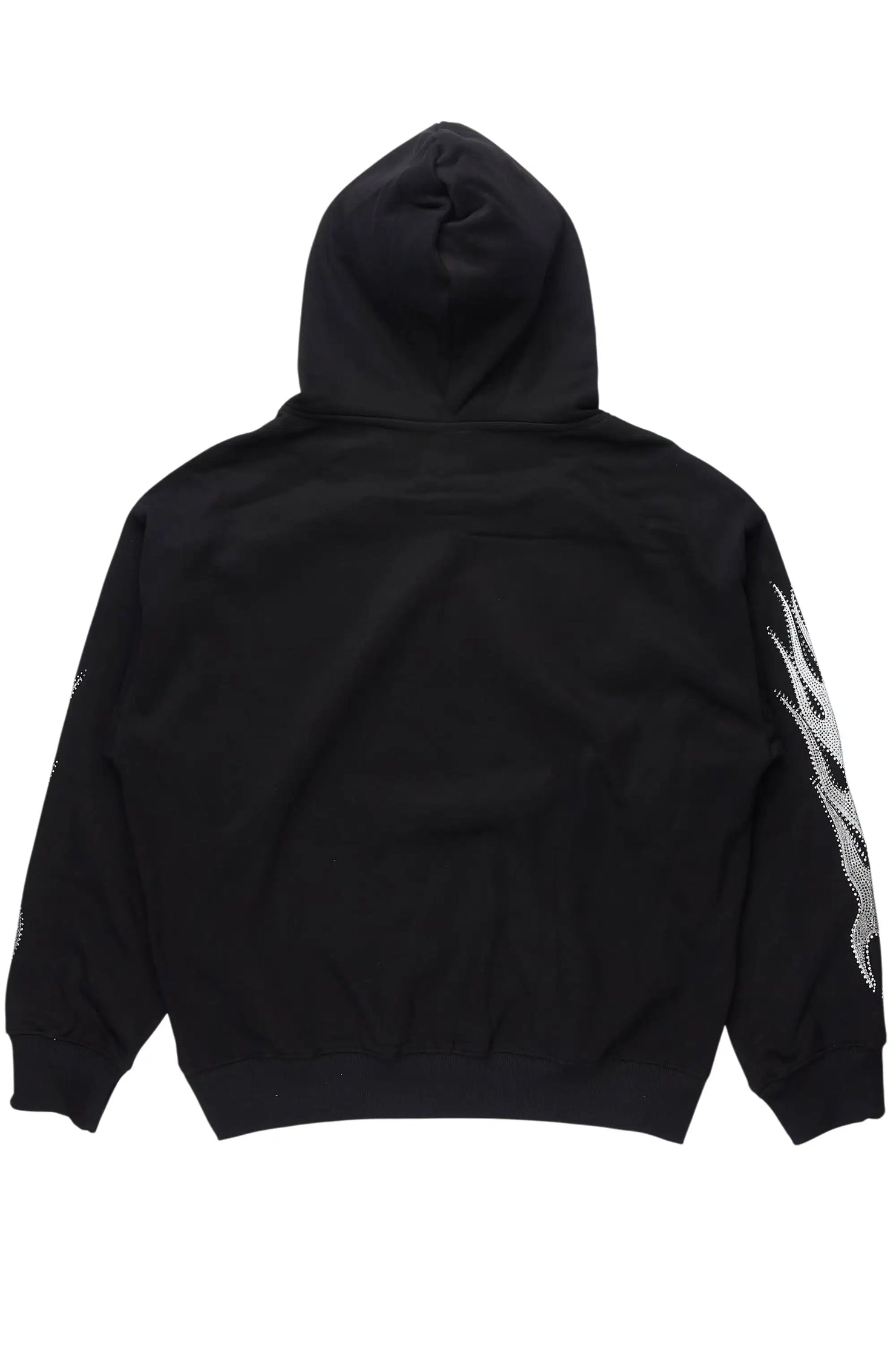 Jager Black Rhinestone Oversized Hoodie