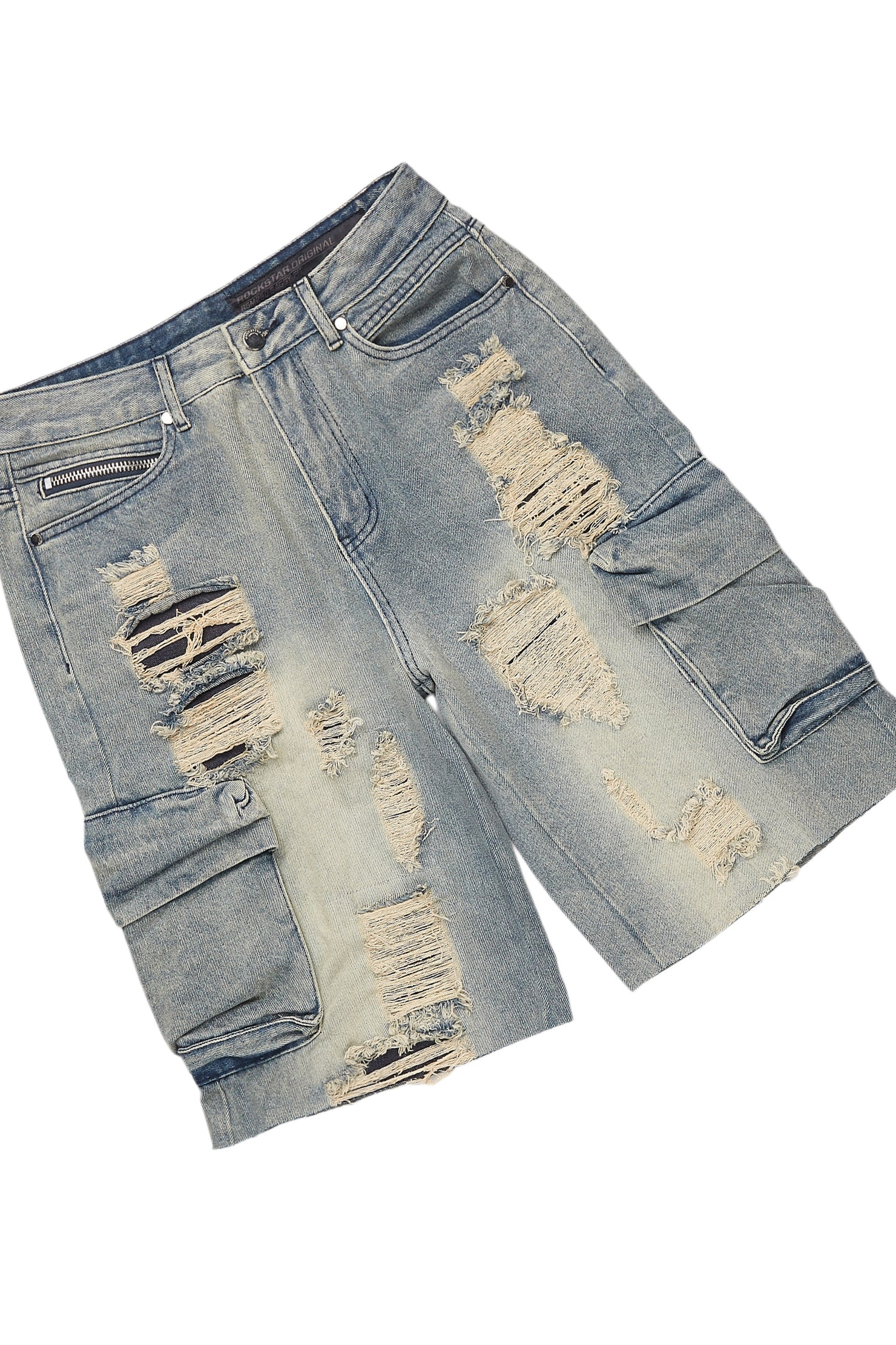 Amos Navy T-Shirt/Denim Short Set