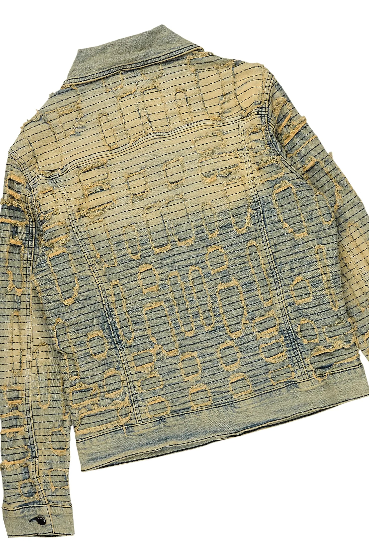 Gribo Vintage Denim Jacket/Stacked Flare Jean Set