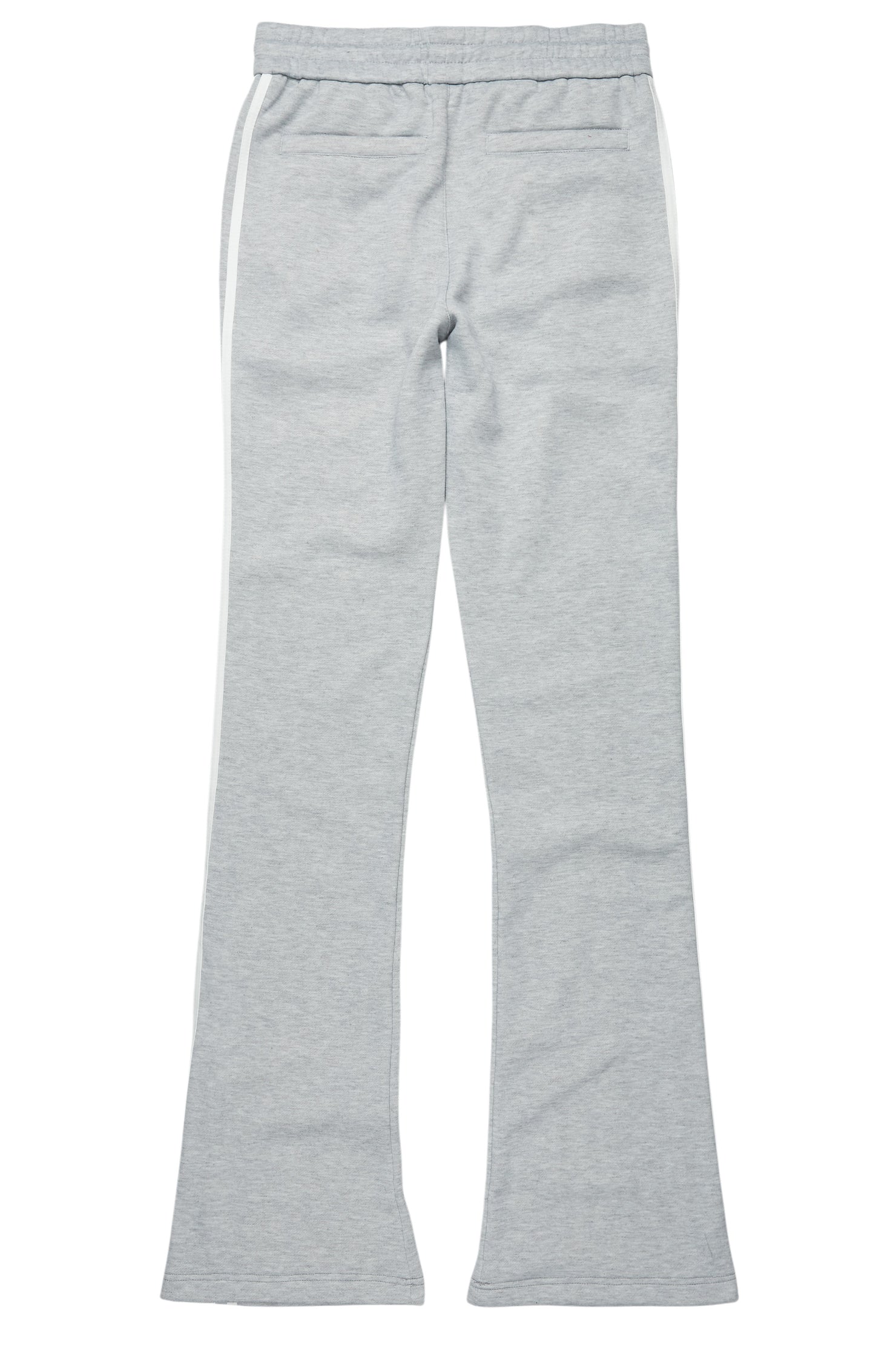 Gerrit Heather Grey Fleece Stacked Baggy Track Pant