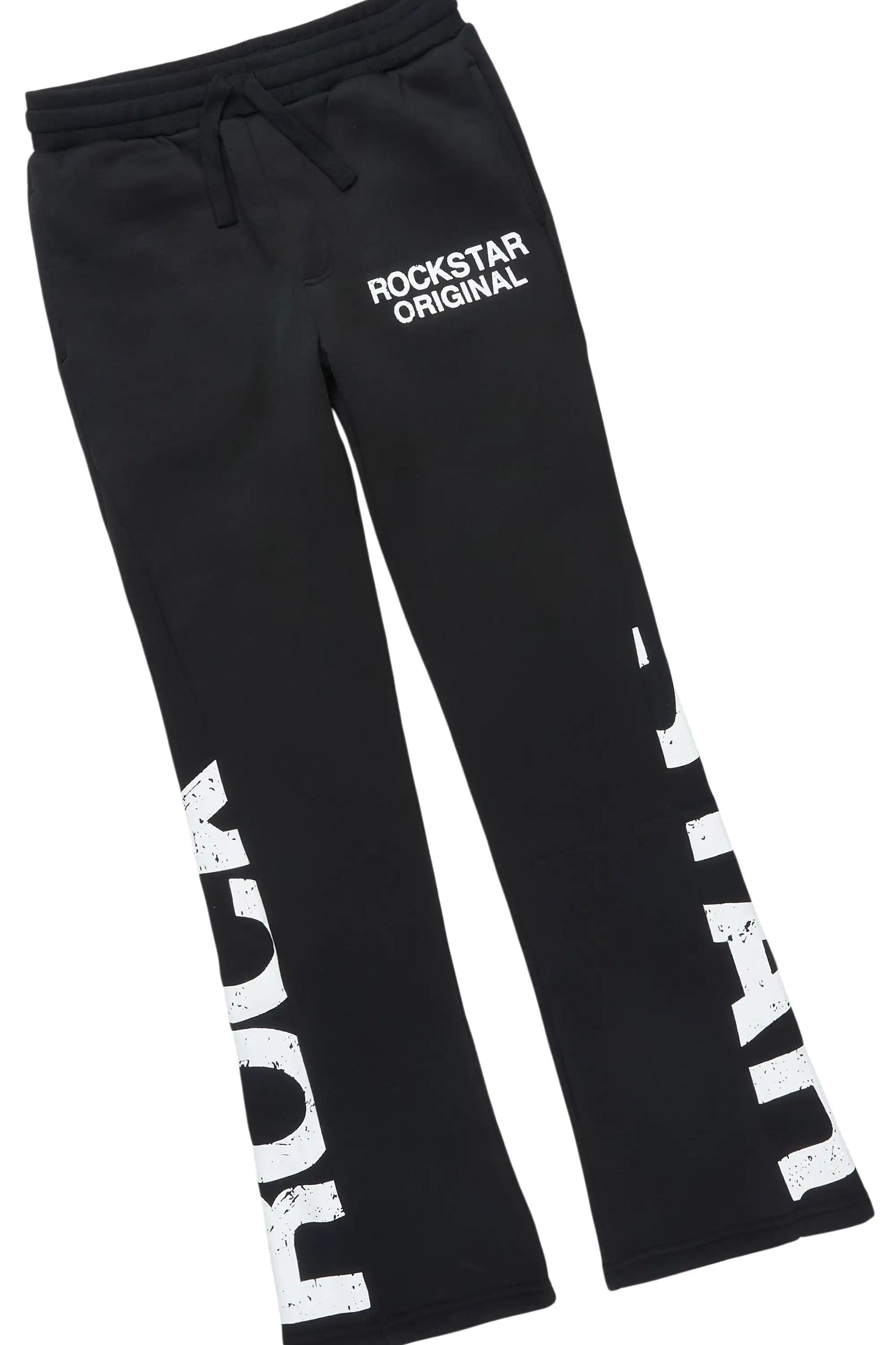 Boys Deniska Black/White Hoodie Track Pant Set