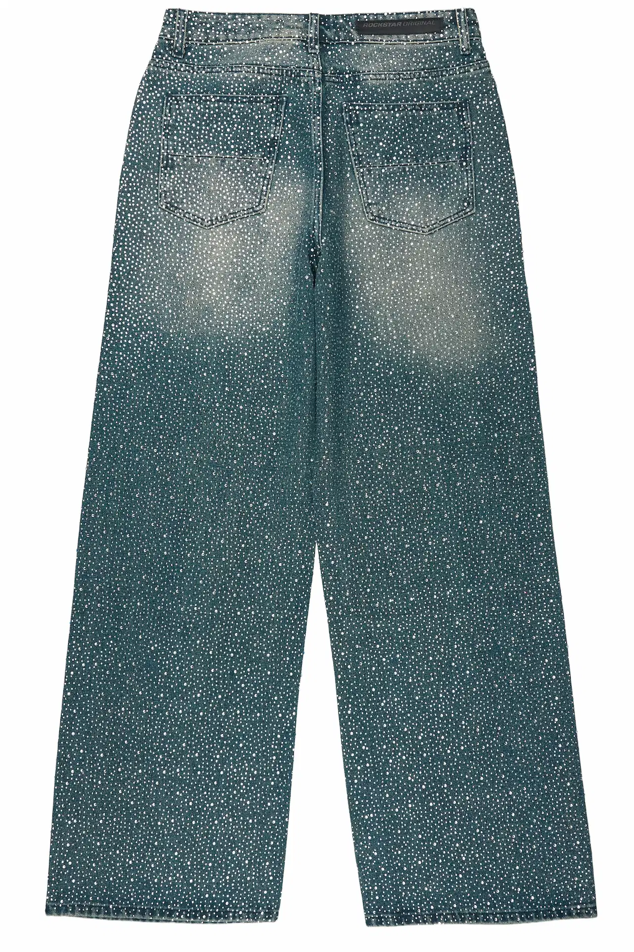 Hendrix Dark Blue Rhinestone Baggy Fit Jean