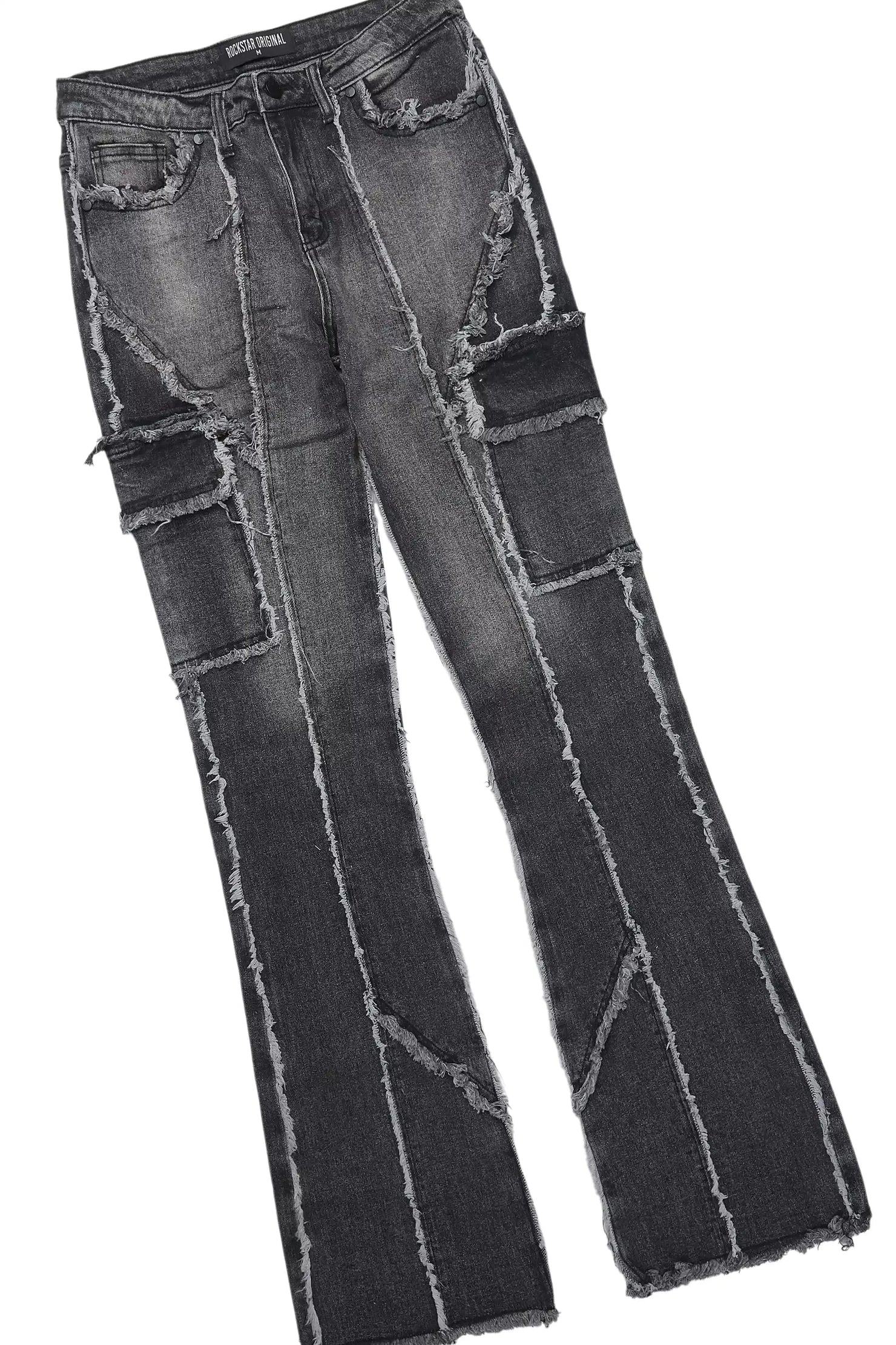 Trinia Black Tee & Keshia Dark Grey Jean Set