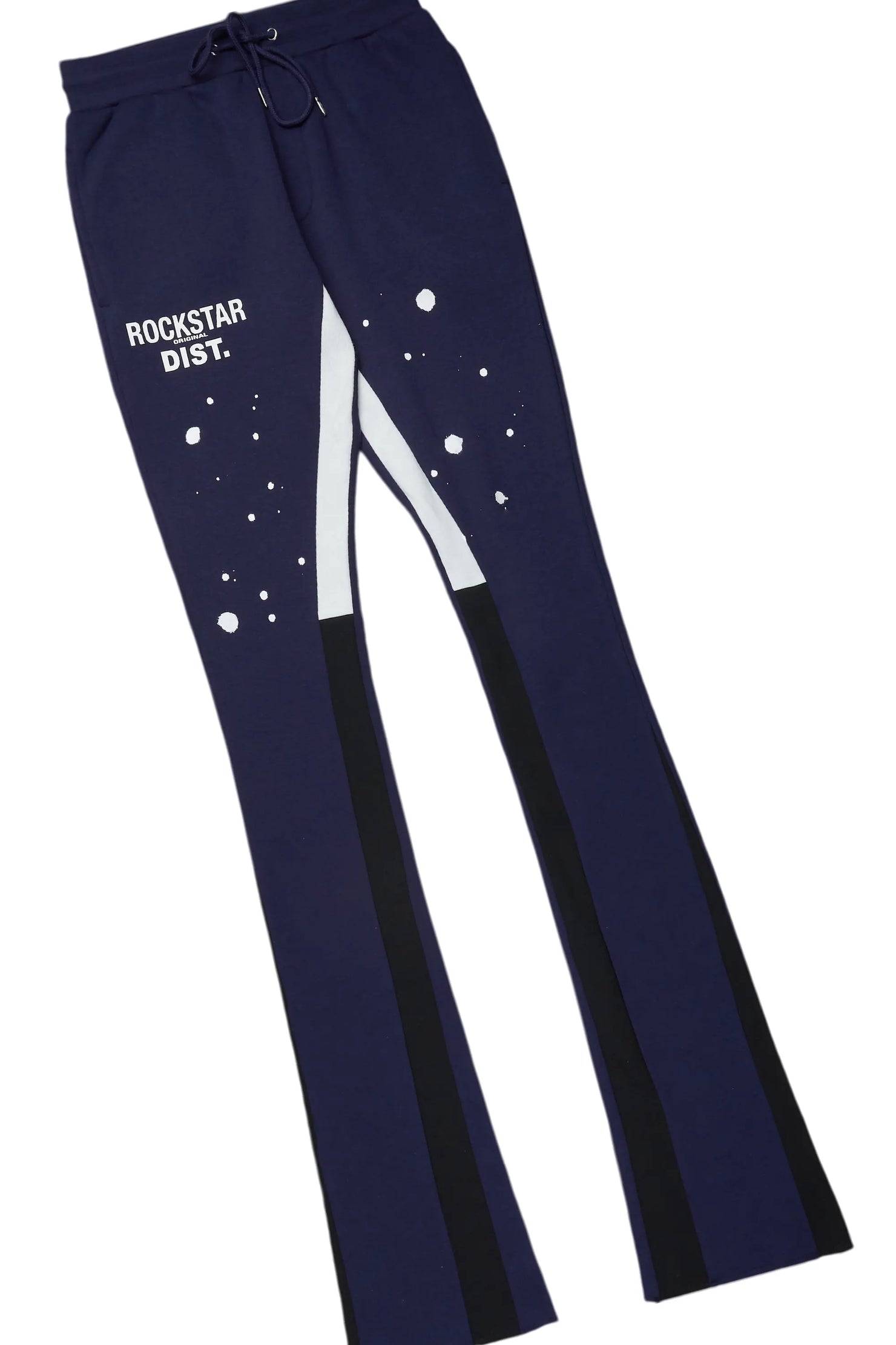 Raffer Navy Hoodie/Super Stacked Flare Pant Set