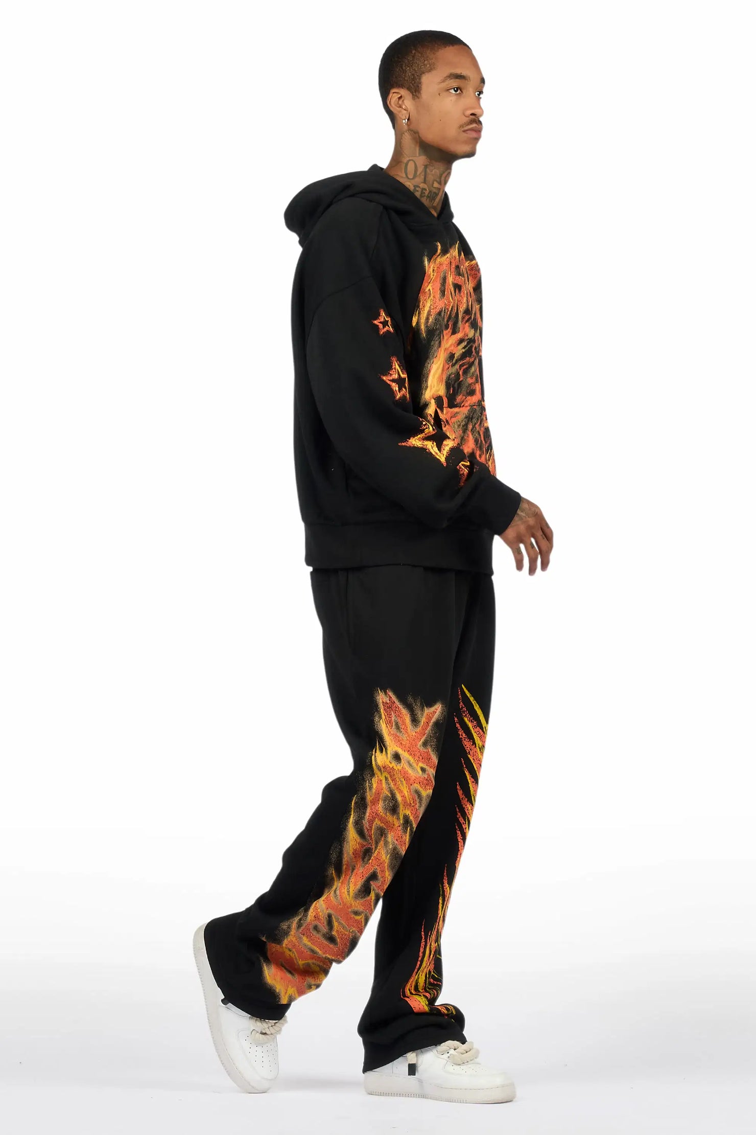 Jantra Black Hoodie/Baggy Pant Track Set