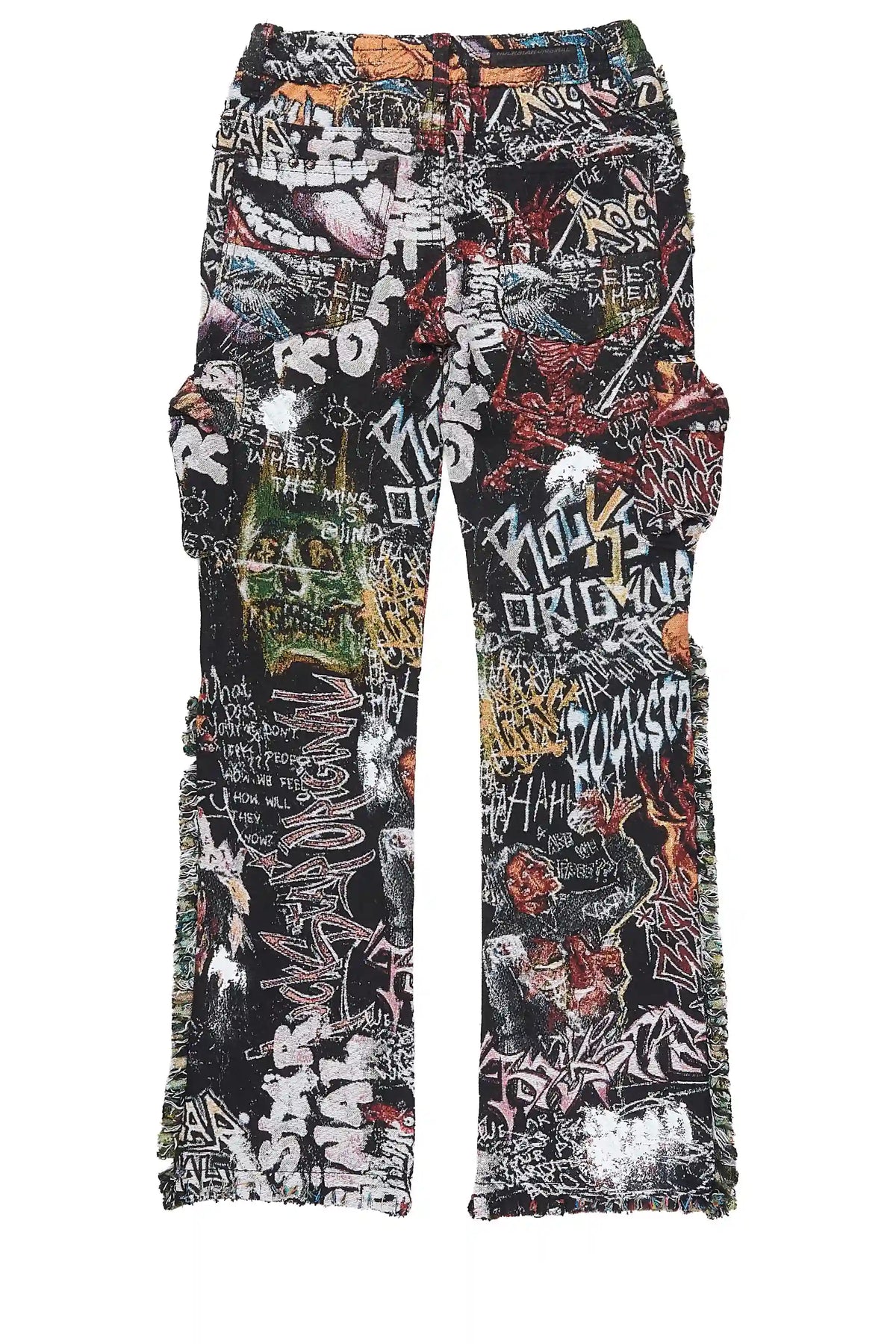 Boys Jari Multi Stacked Tapestry Flare Jean