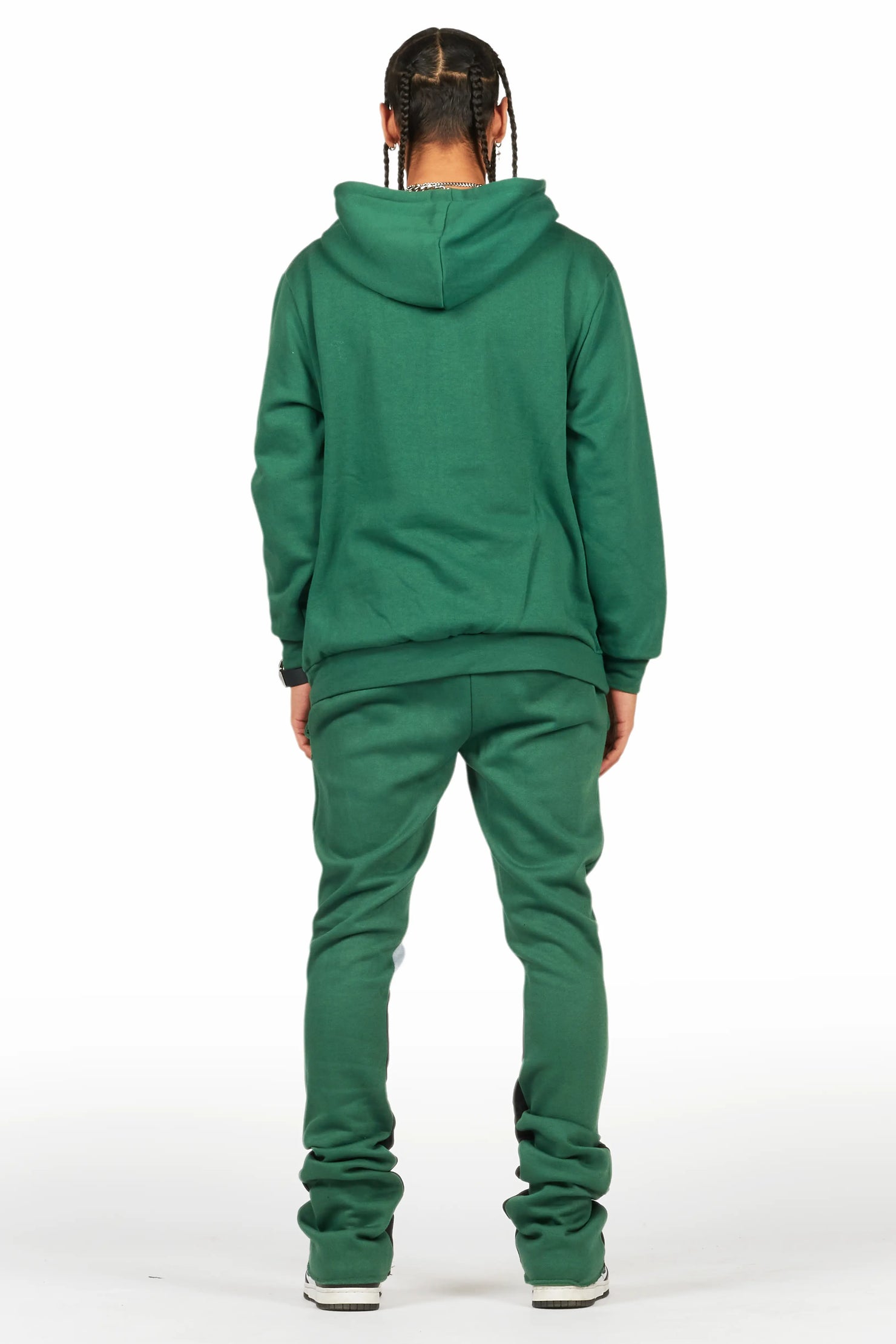Lake Green/Yellow Hoodie/Stacked Flare Track Pant Set