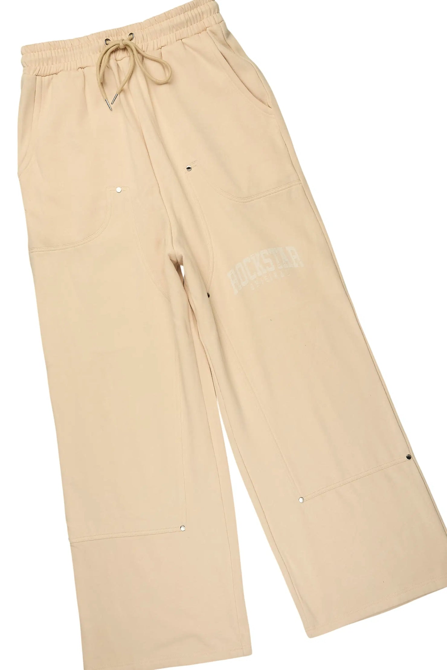 Warrior Beige Hoodie Baggy Fit Pant Track Set