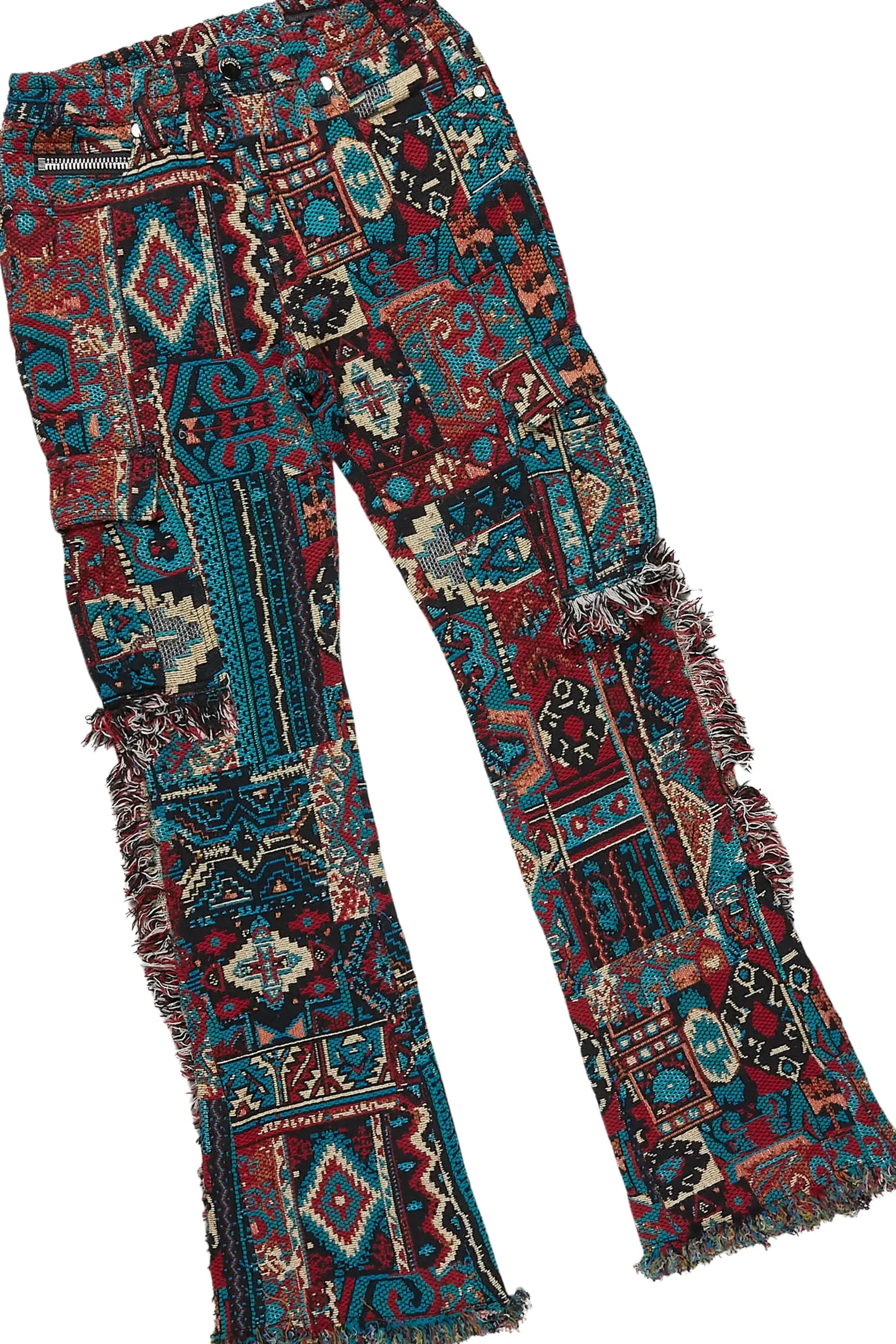 Boys Hans Maroon Hoodie/Stacked Flare Jean Set